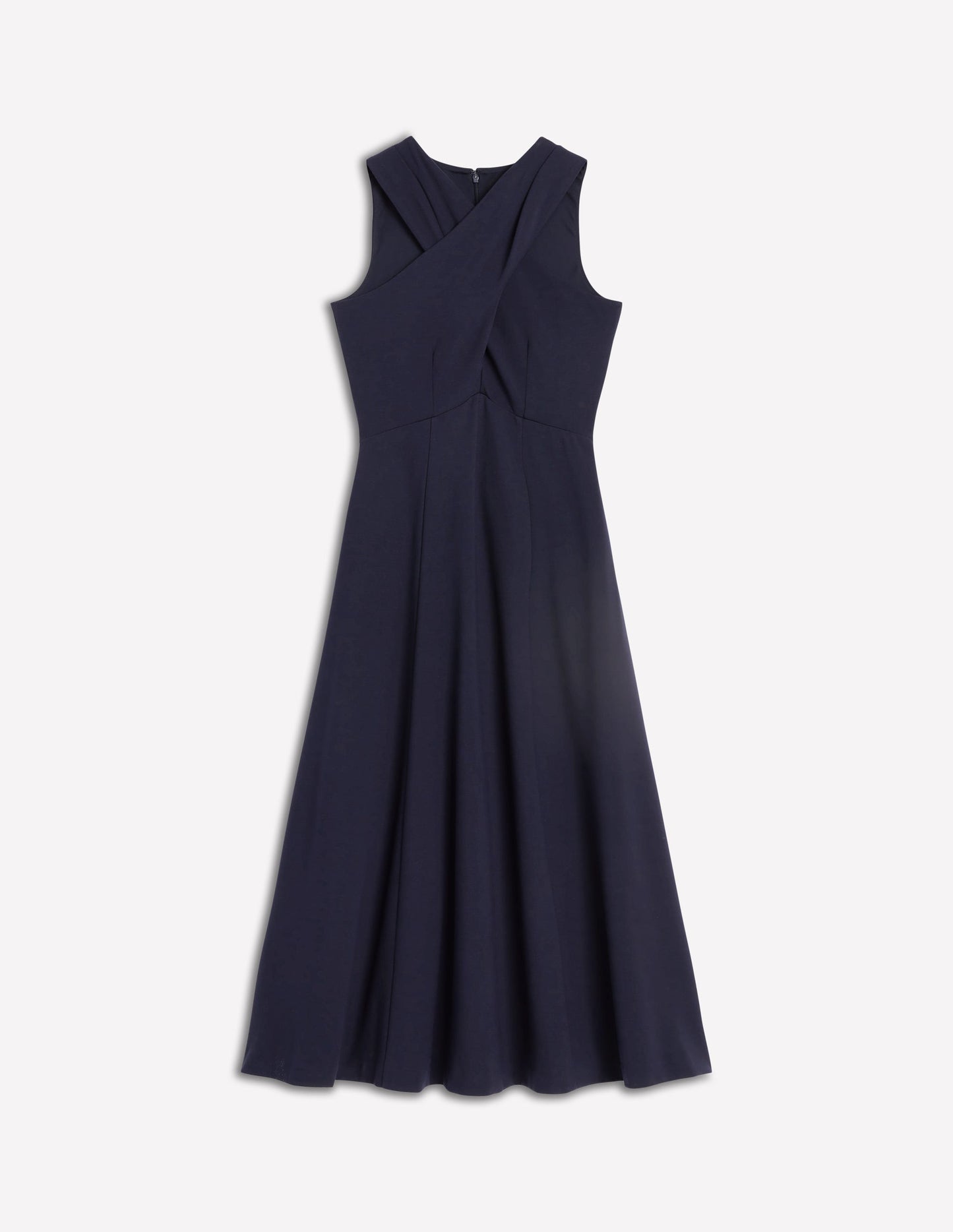 Cross Front Ponte Dress-Navy