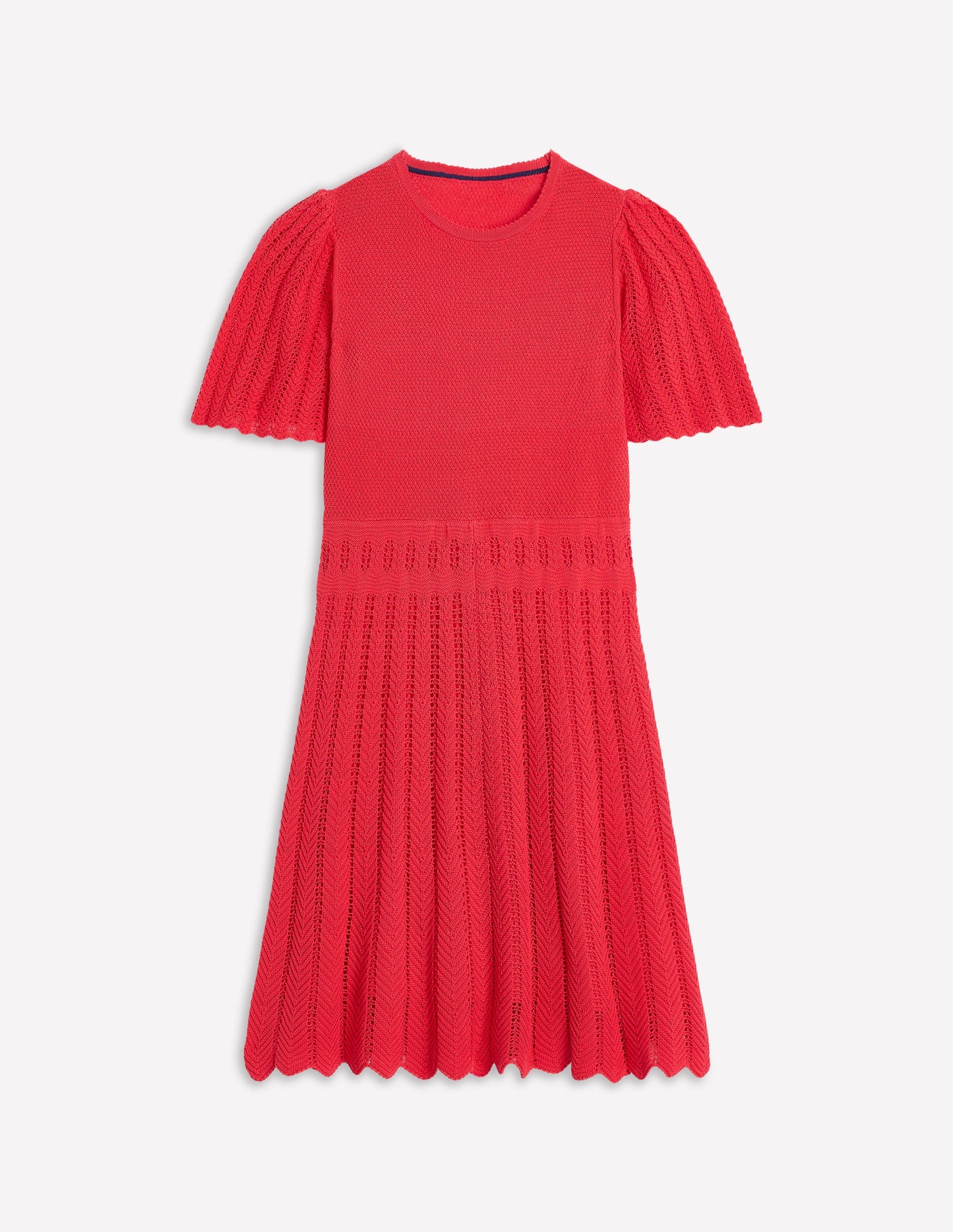Cotton Stitch Crew Dress-Bittersweet