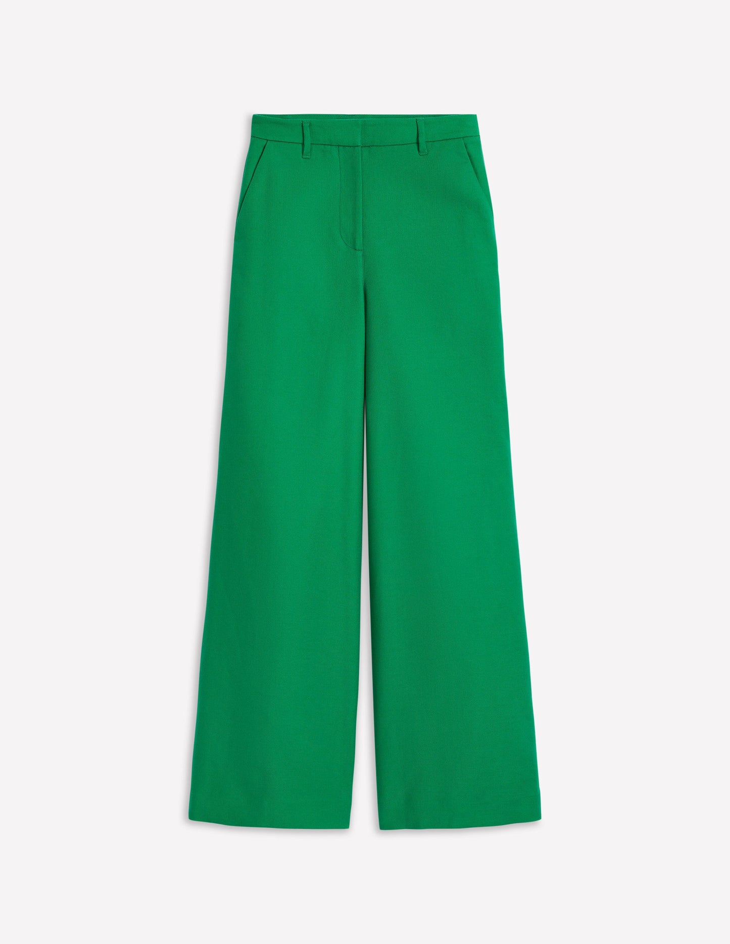 Wide Flare Trousers-Rich Emerald
