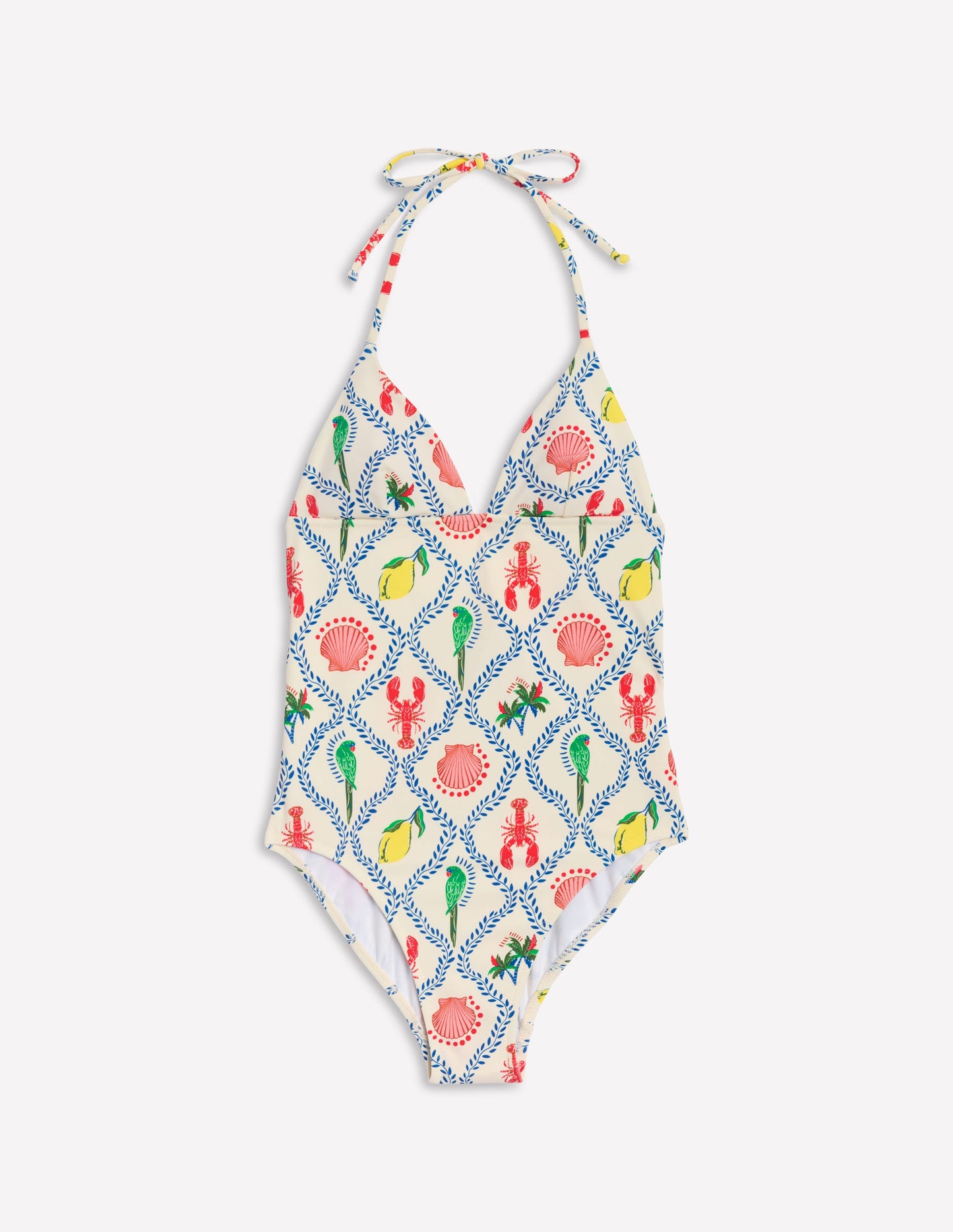 Symi String Swimsuit-Ivory, Tropical Bonanza Vine
