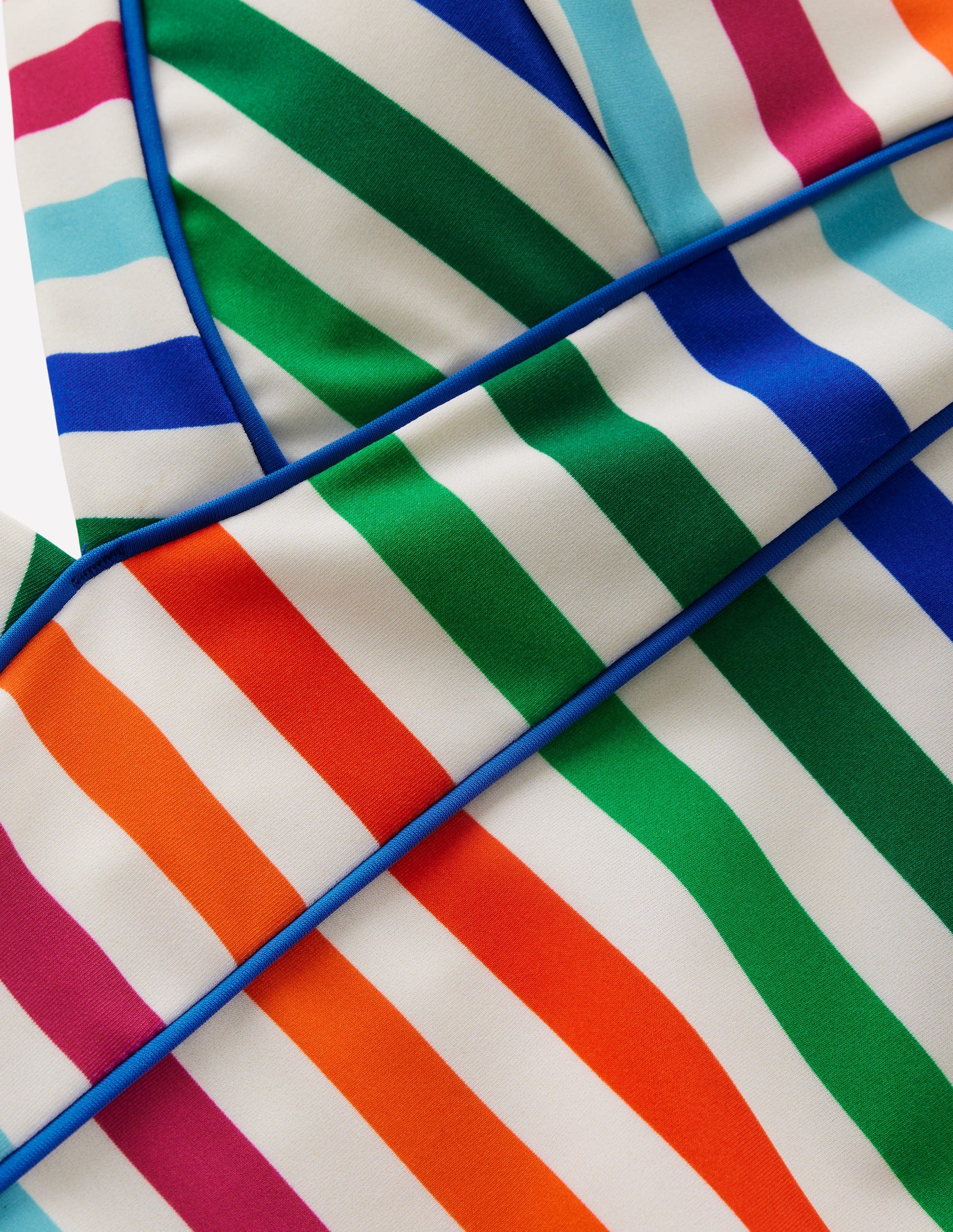 Kasos String V Neck Swimsuit-Multi Stripe-6