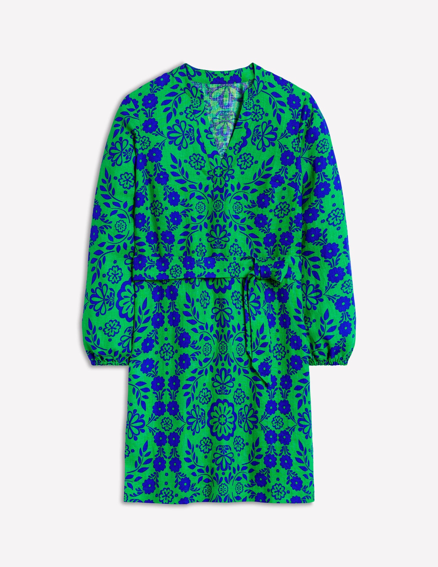 Cleo Linen Tie Waist Dress-Aleo, Structured Meadow