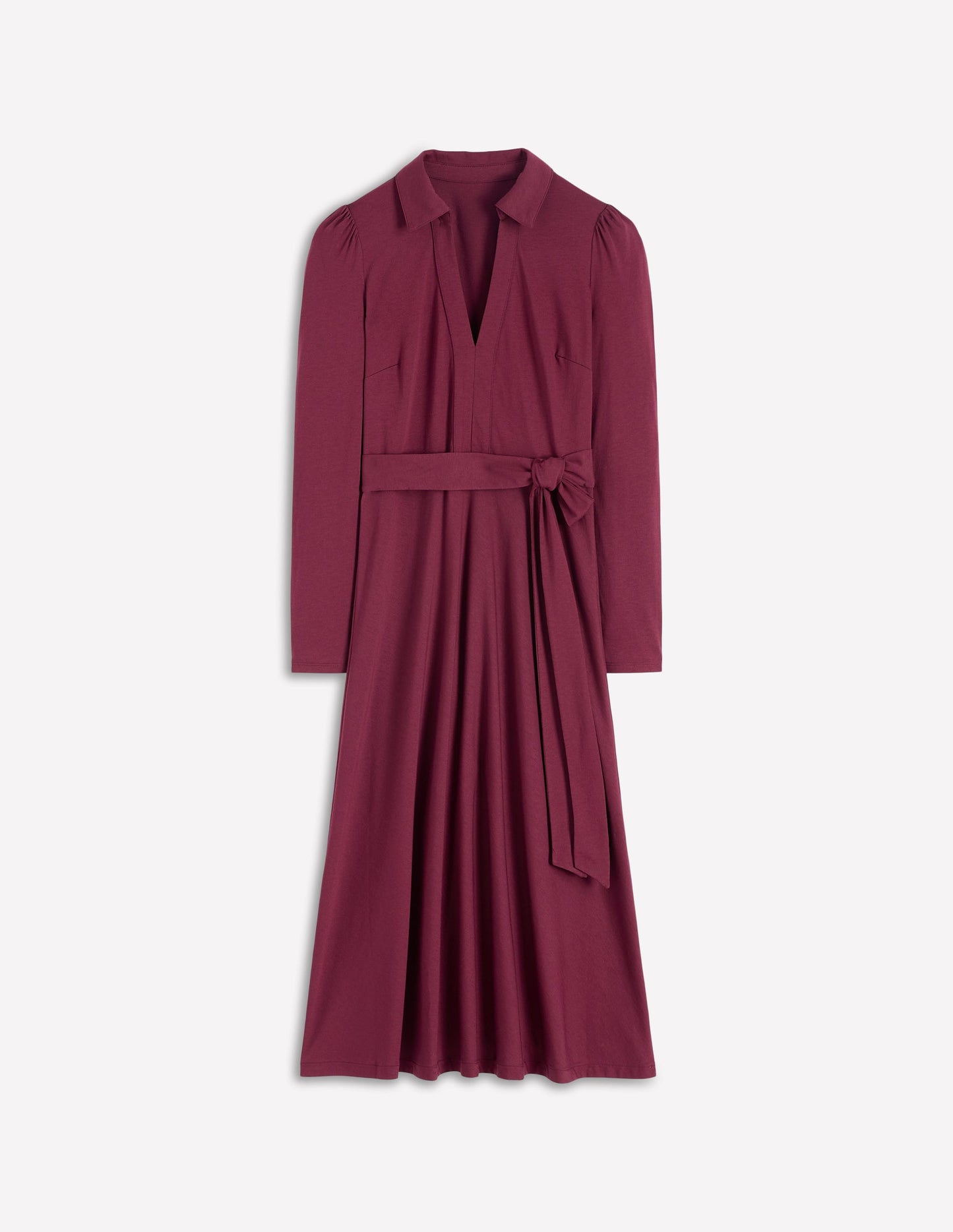 Imogen Collared Jersey Dress-Deep Wisteria