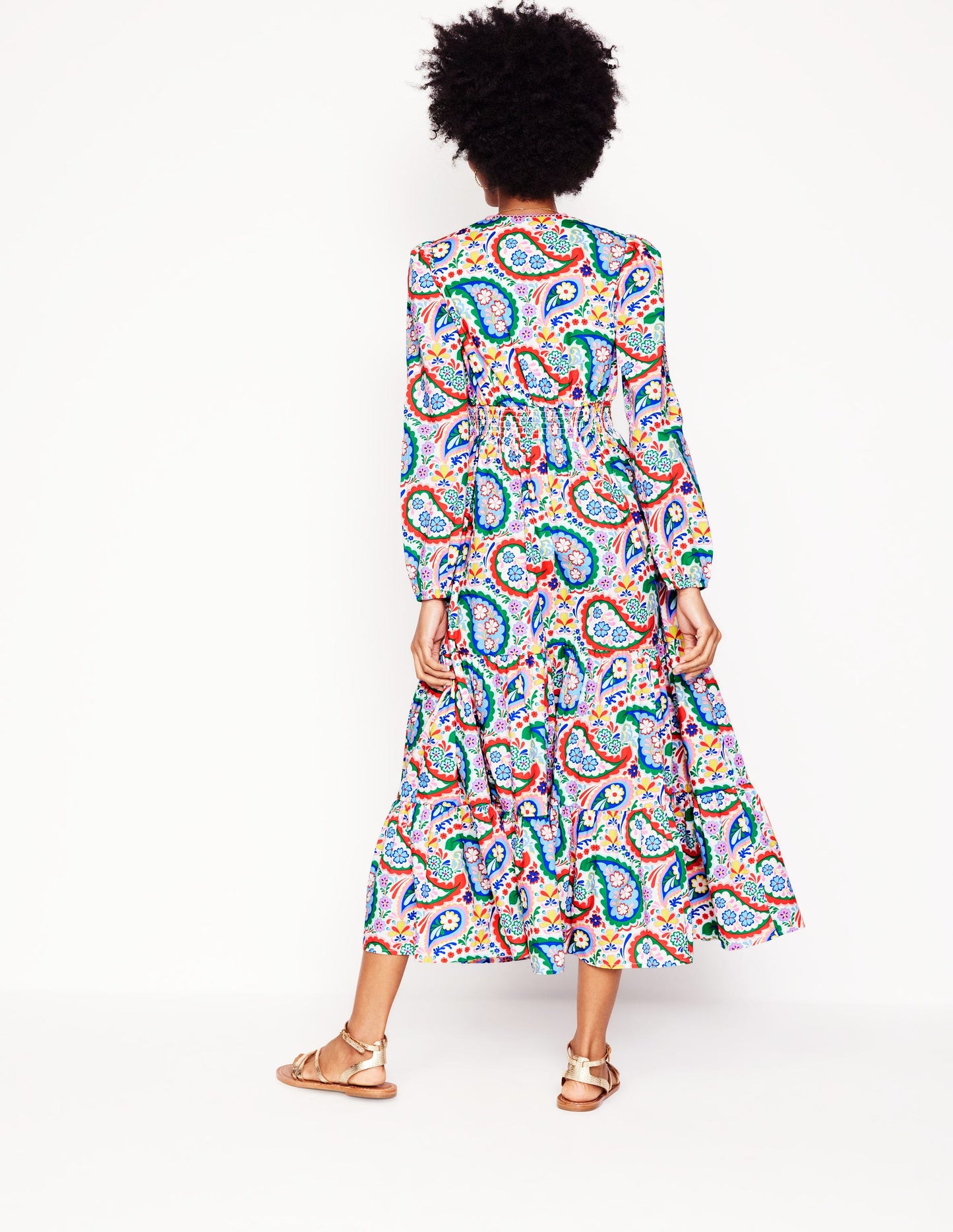 Violet Midi Dress-Multi, Meadow Paisley
