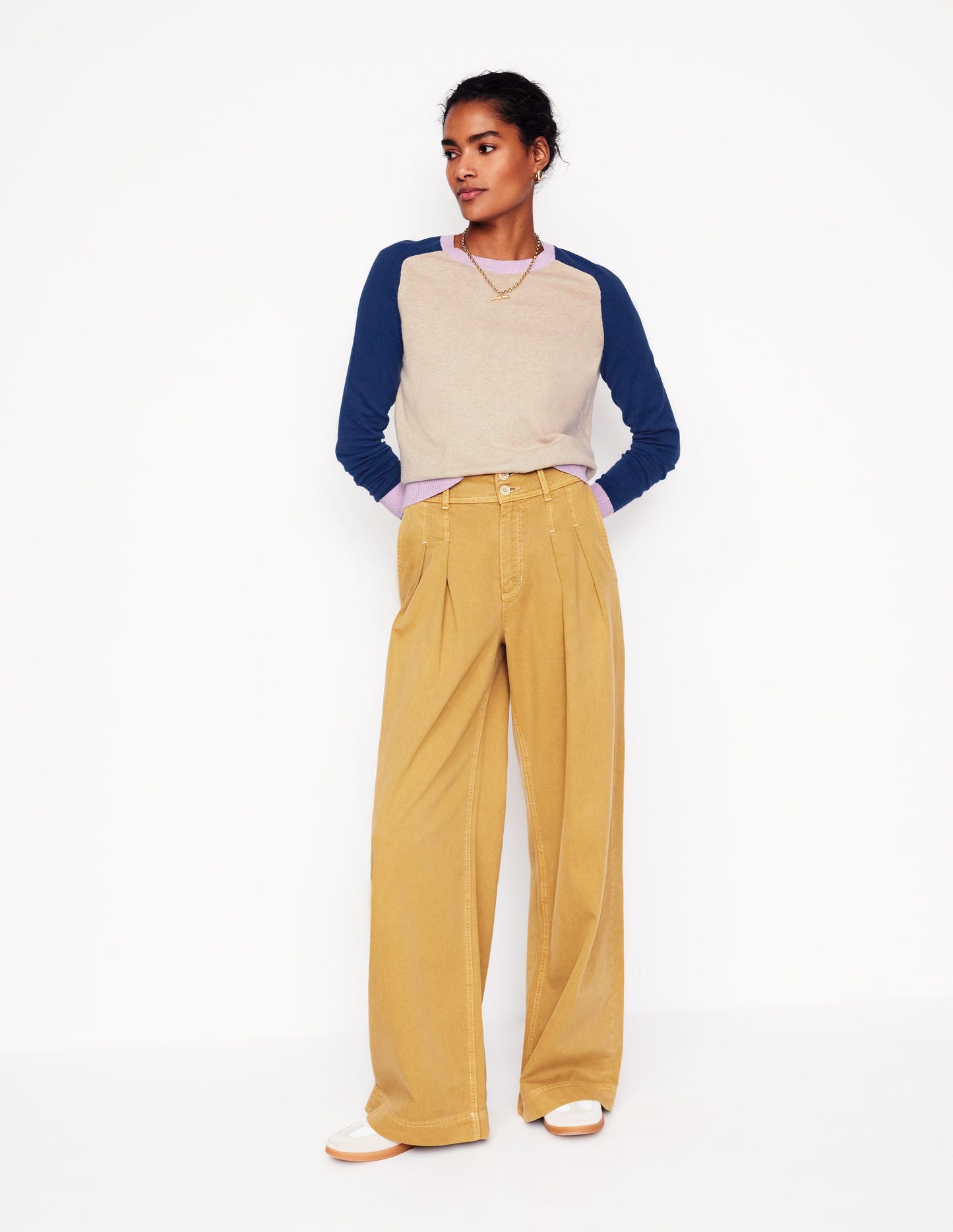 Meg Raglan Sleeve Jumper-Chinchilla Melange,Colourblock