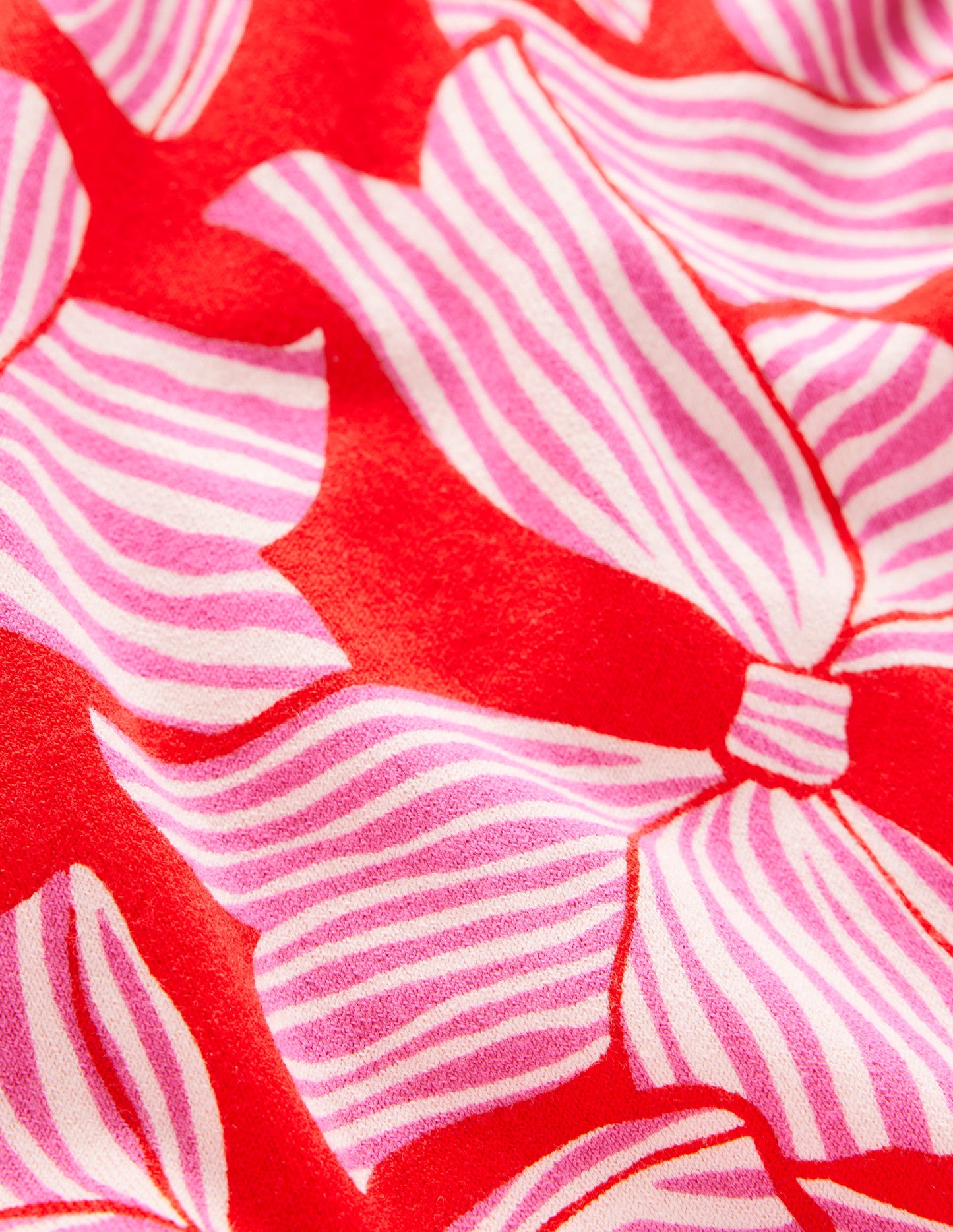 Emilia Cotton Crew Jumper-Poppy Red, Bow Scatter