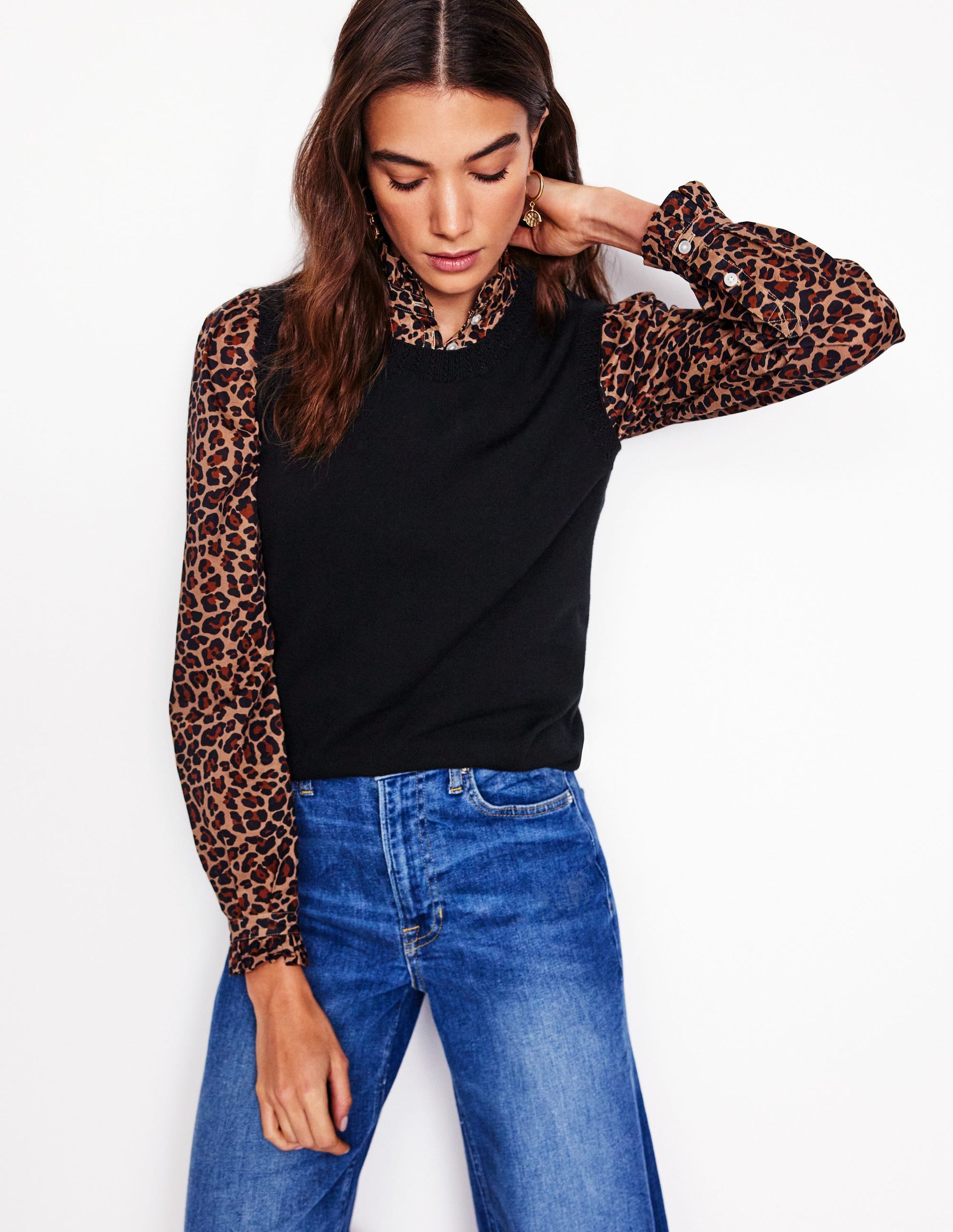Emilia Cotton Crew Neck Tank-Black-5