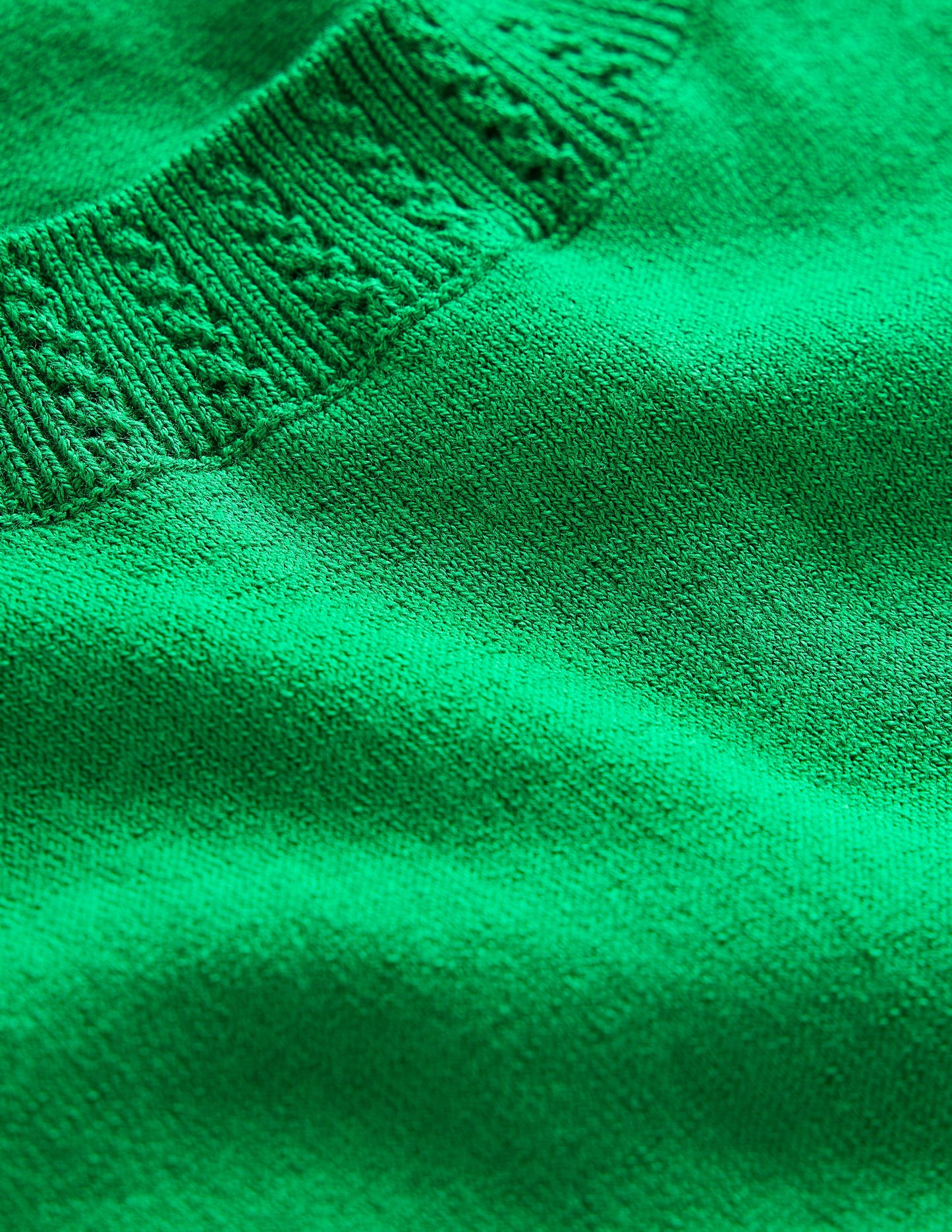 Emilia Cotton Crew Neck Tank-Rich Emerald