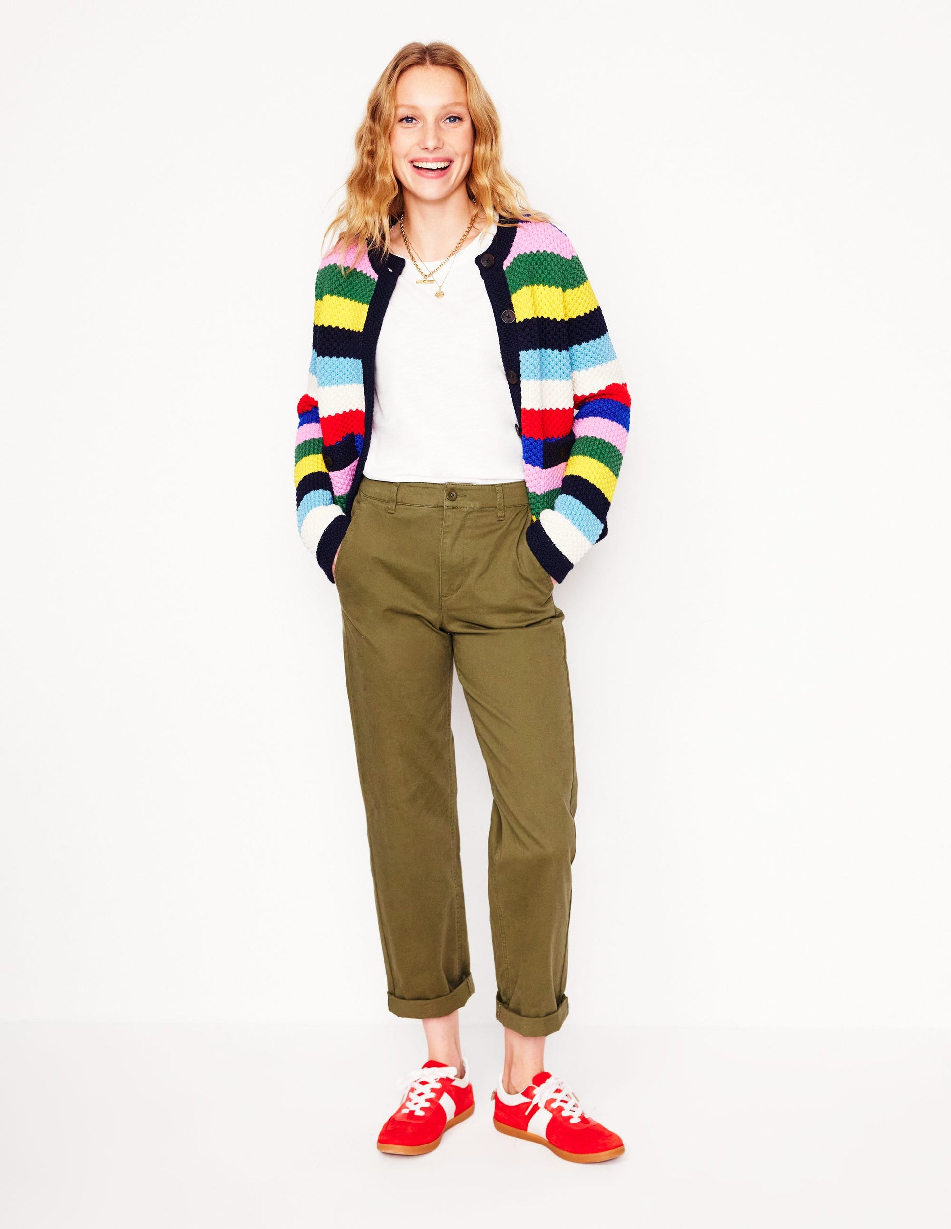 Libby Knitted Jacket-Poppy Red, Blue Multi-6