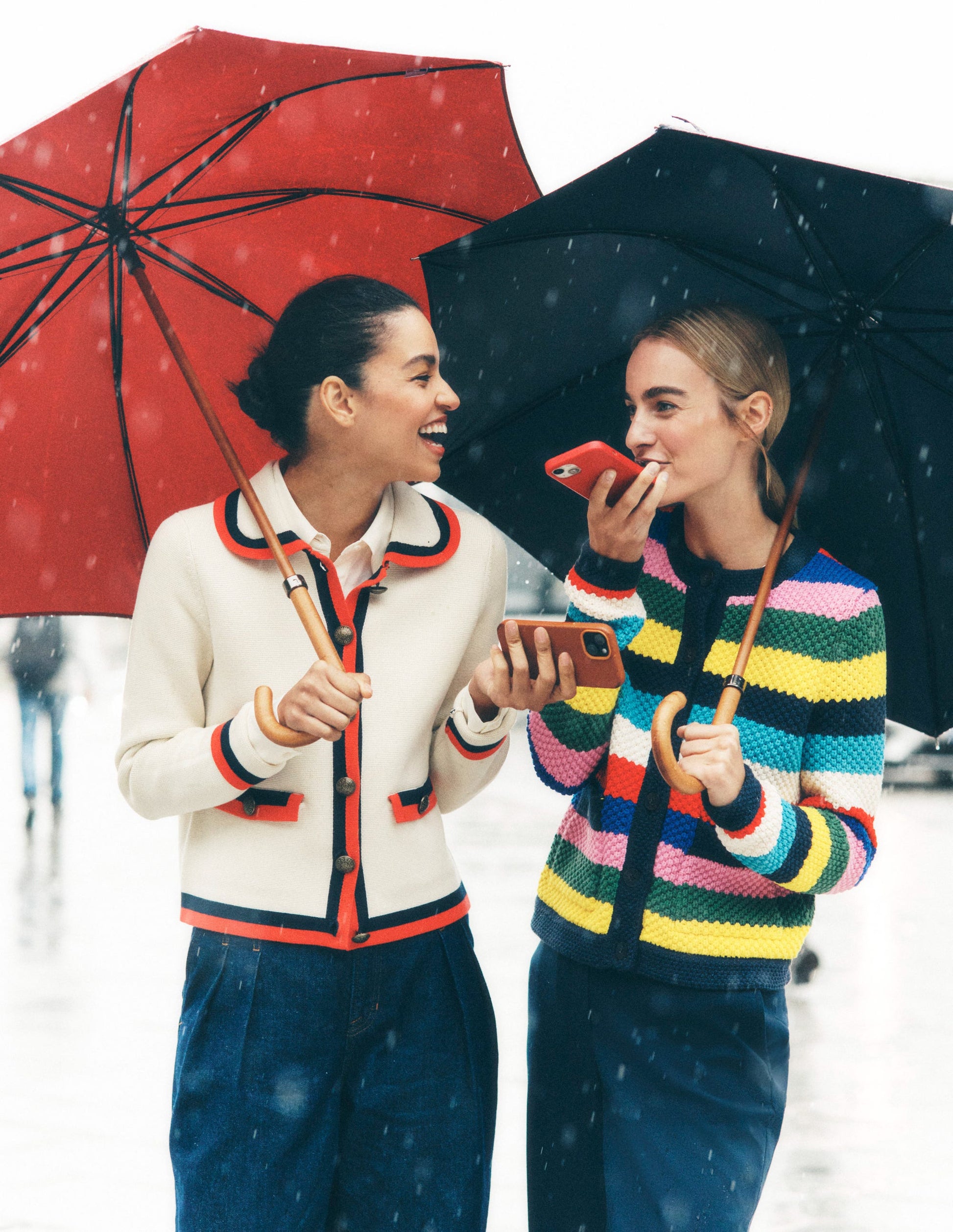 Libby Knitted Jacket-Poppy Red, Blue Multi-7