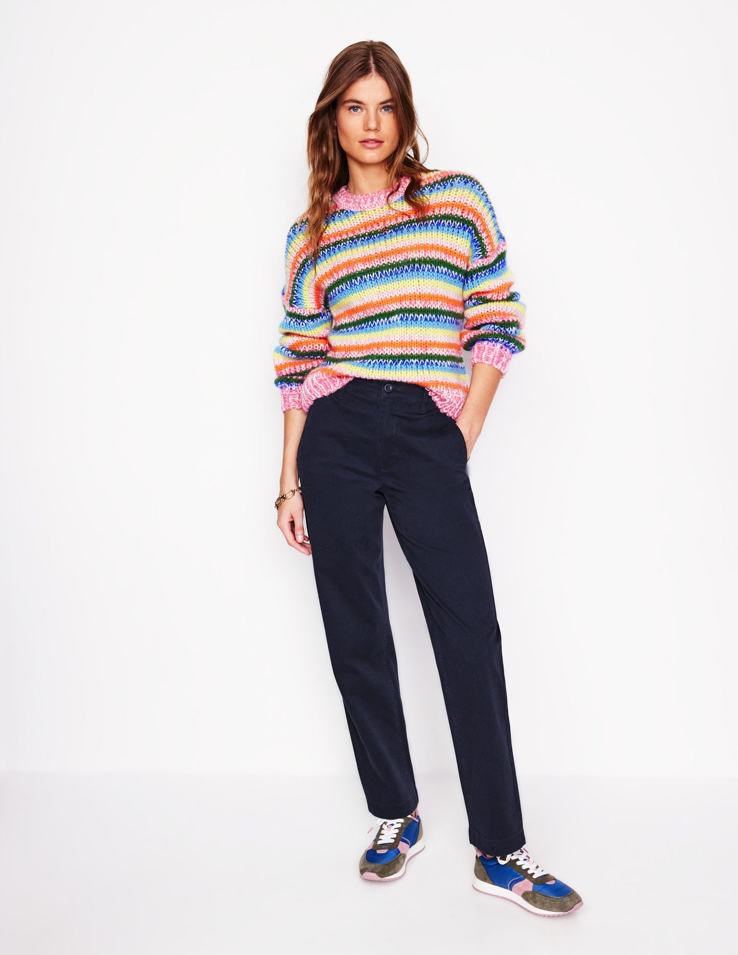 Barnsbury Chino Trousers-Navy