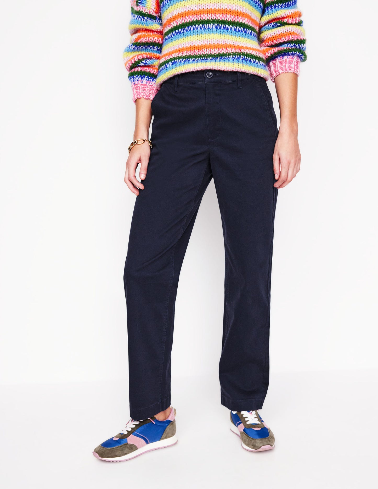 Barnsbury Chino Trousers-Navy