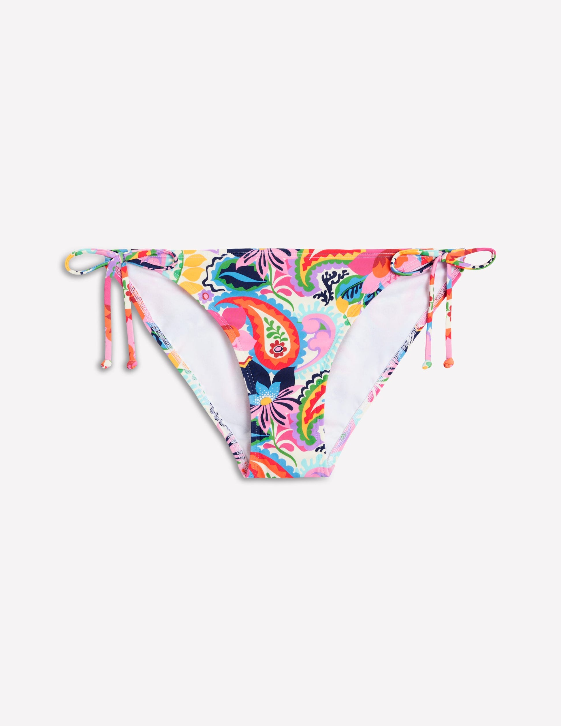 Symi String Bikini Bottoms-Ivory, Botanical Paisley-5