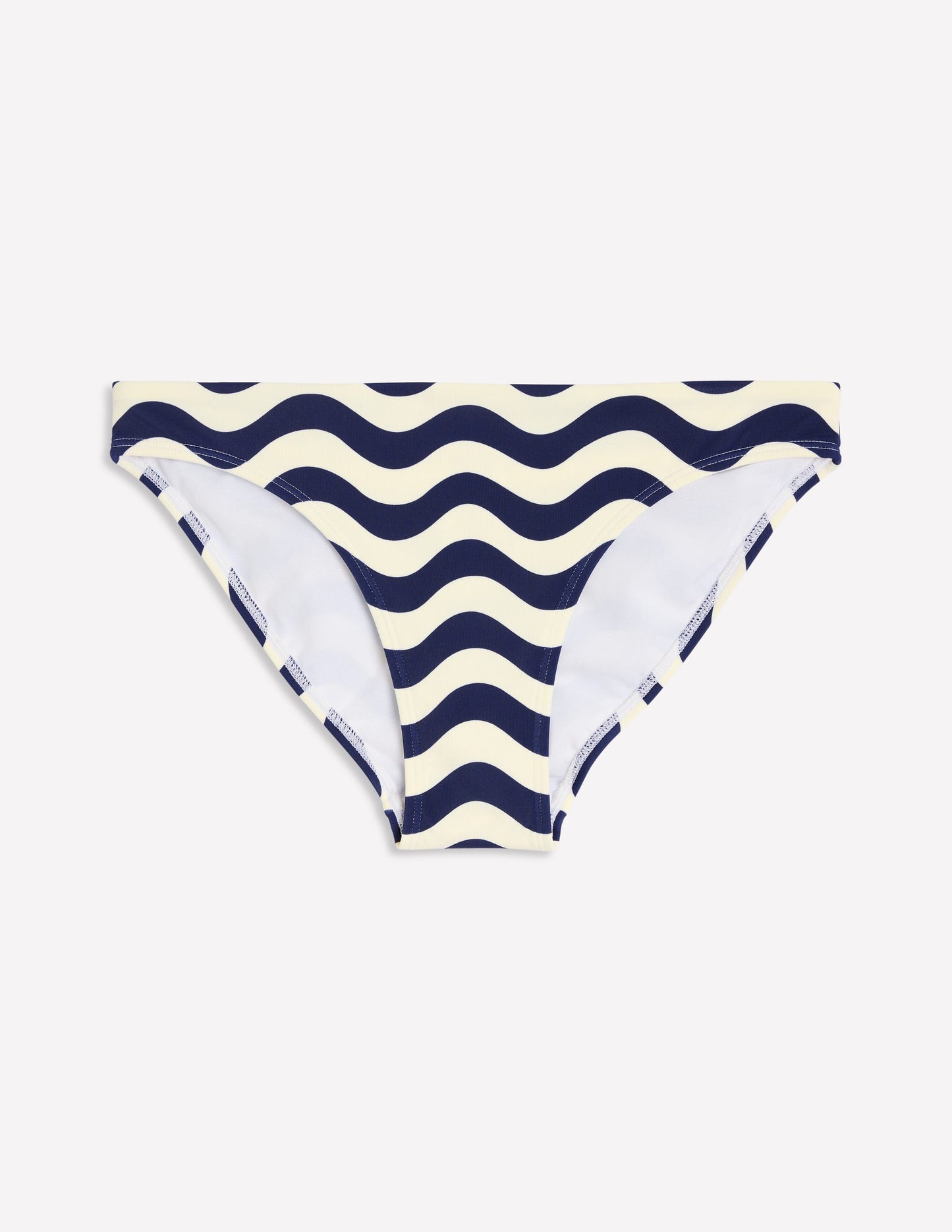 Classic Bikini Bottoms-Navy, Rythmic Wave