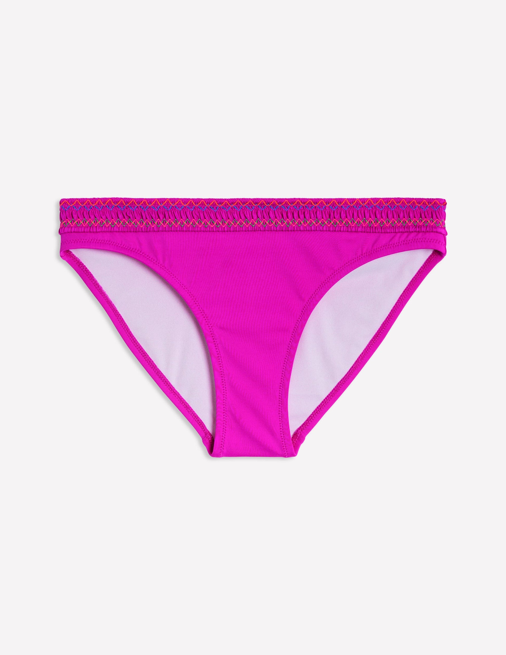 Milos Smocked Bikini Bottoms-Very fuchsia-5
