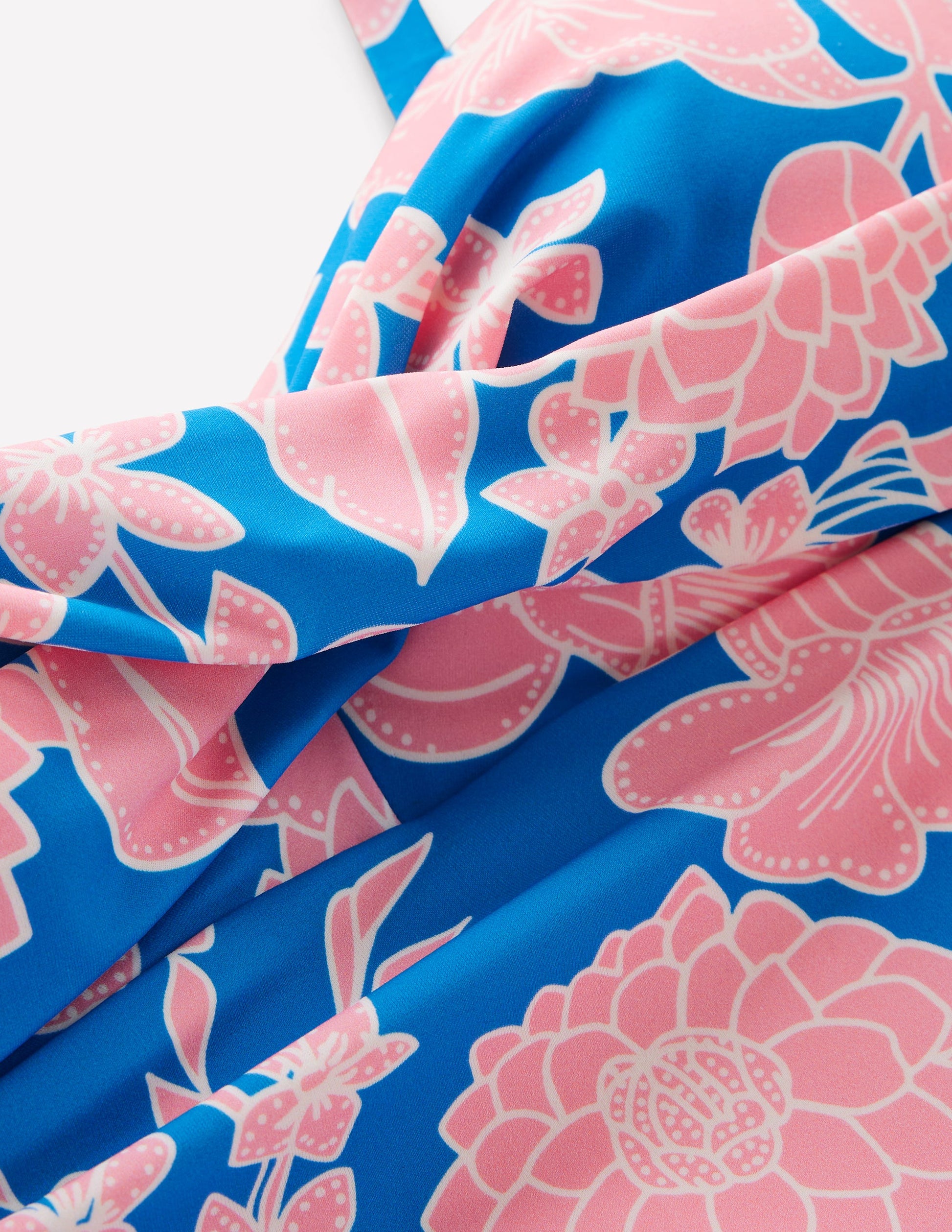 Andros Twist Front Swimsuit-Indigo Bunting, Blossom-6