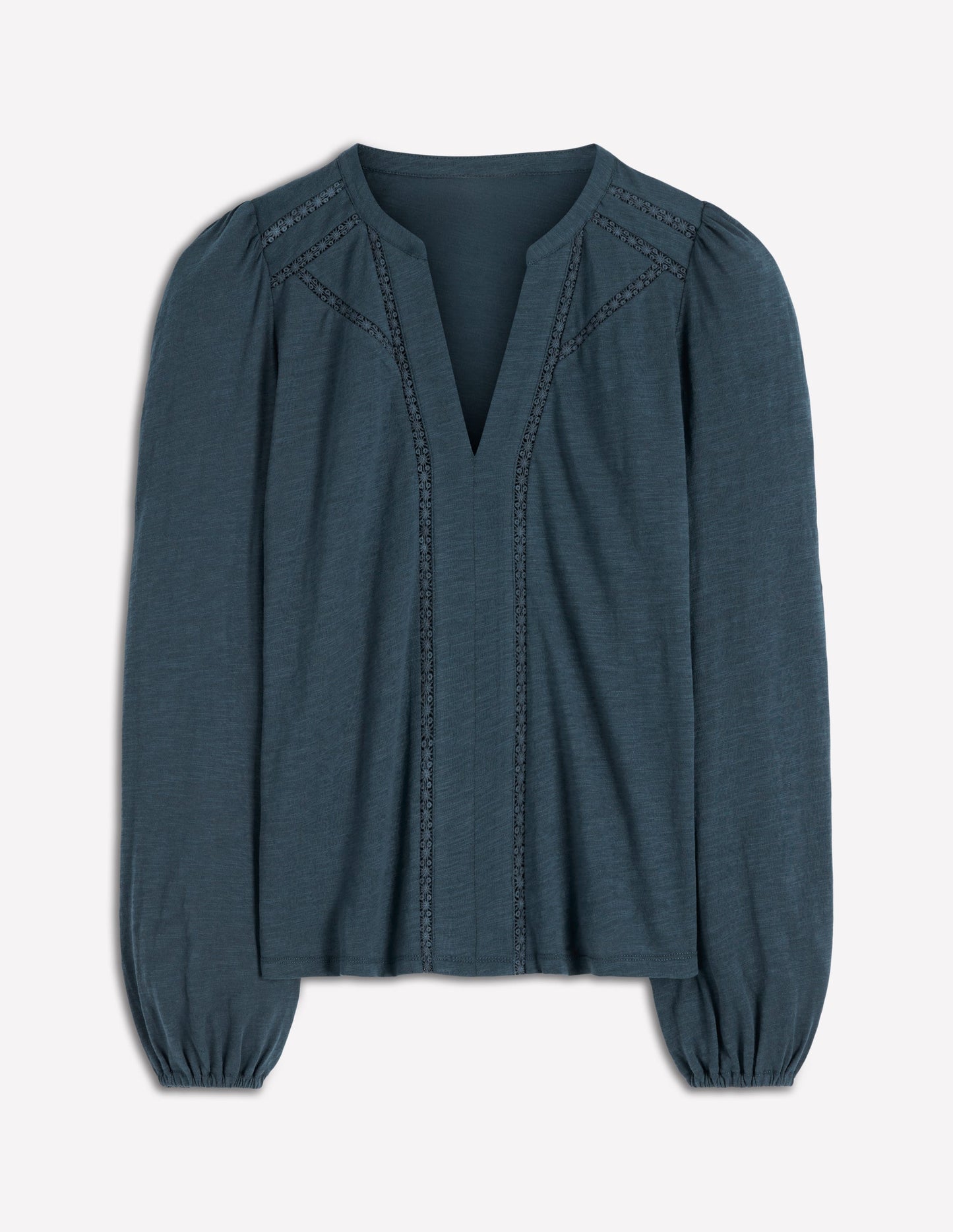 Poppy Long Sleeve Top-Moonlight Ocean