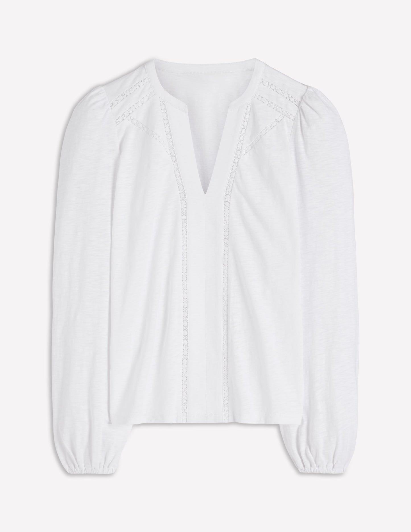 Poppy Long Sleeve Top-White