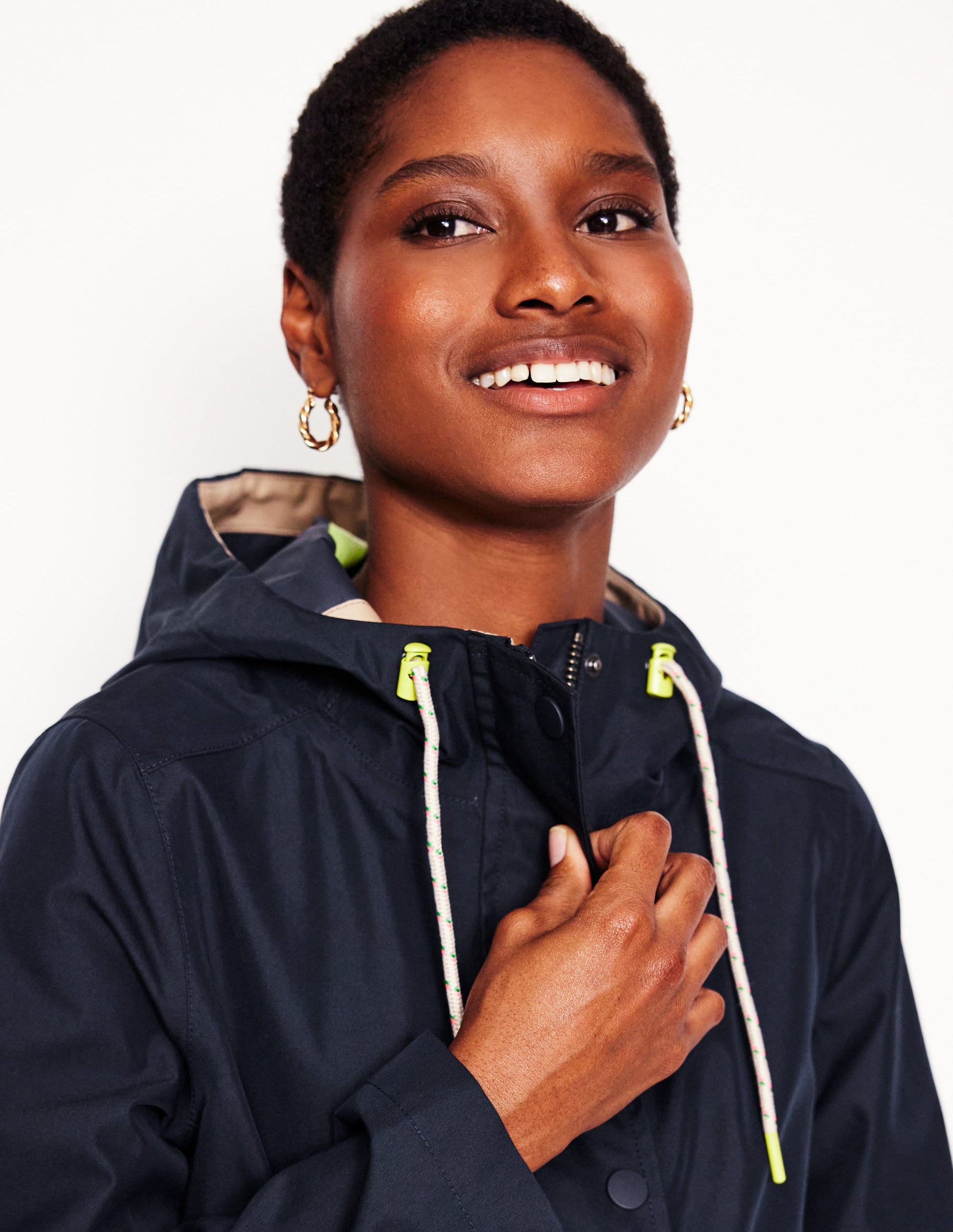 Wells Waterproof Hooded Coat-Navy-2