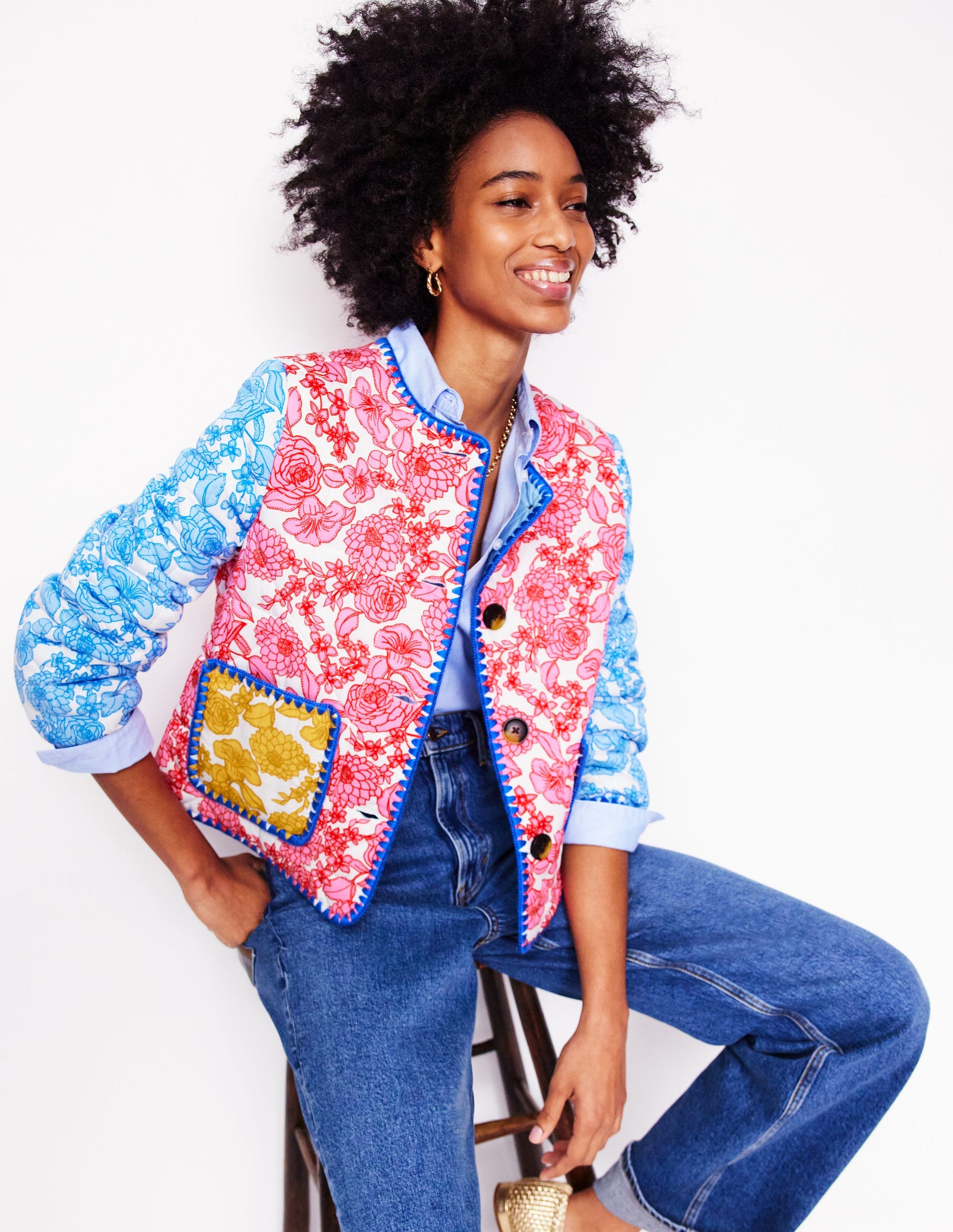 Chelsea Quilted Jacket-Blossom Cascade-1