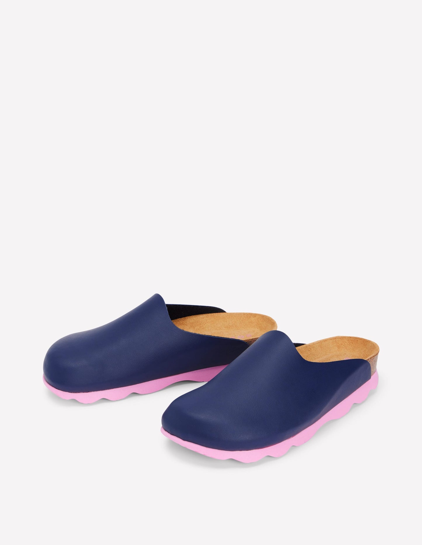 Lyla Colour Block Clogs-Navy/Soft Pink