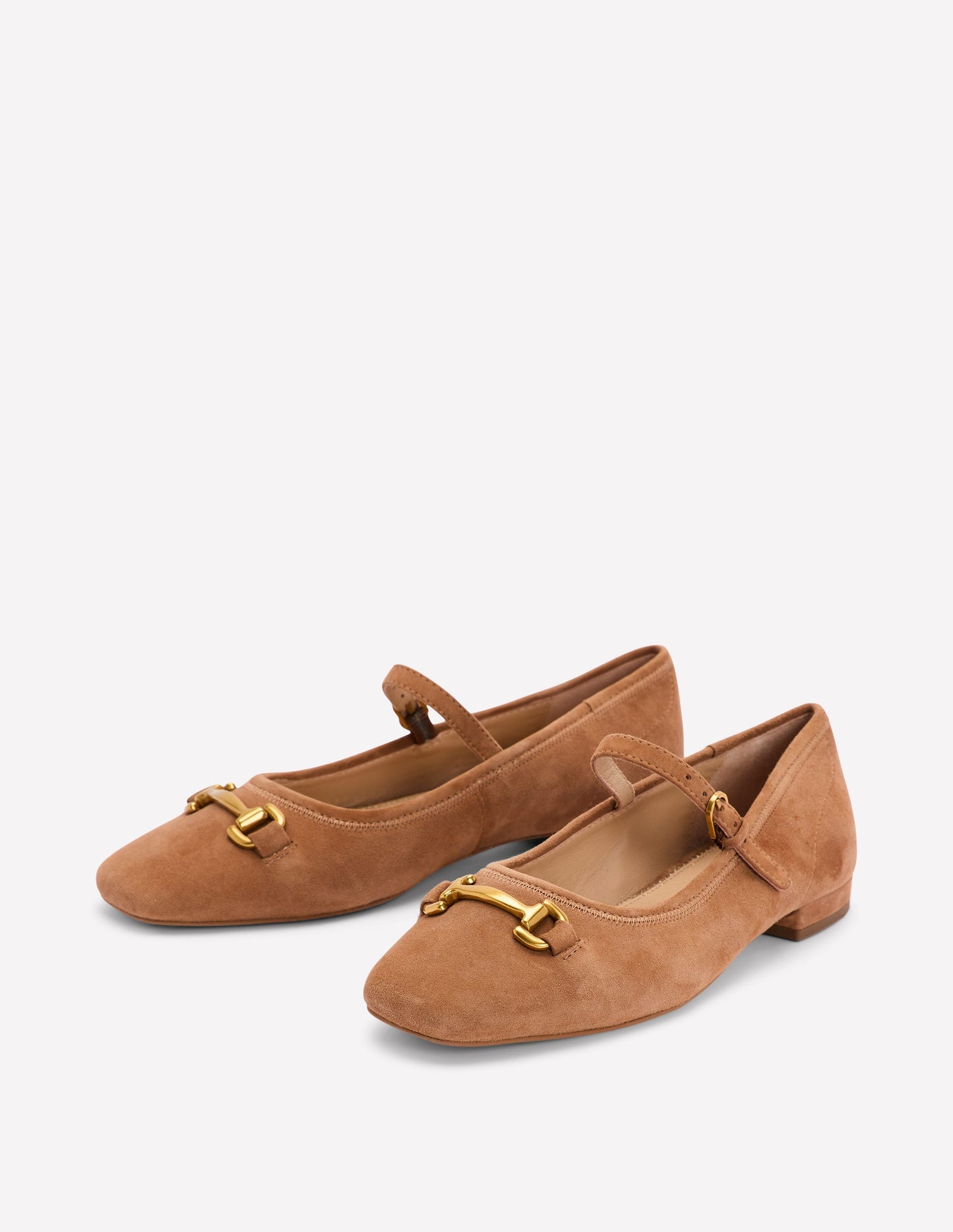 Iris Snaffle Mary Jane Flats-Ginger Snap