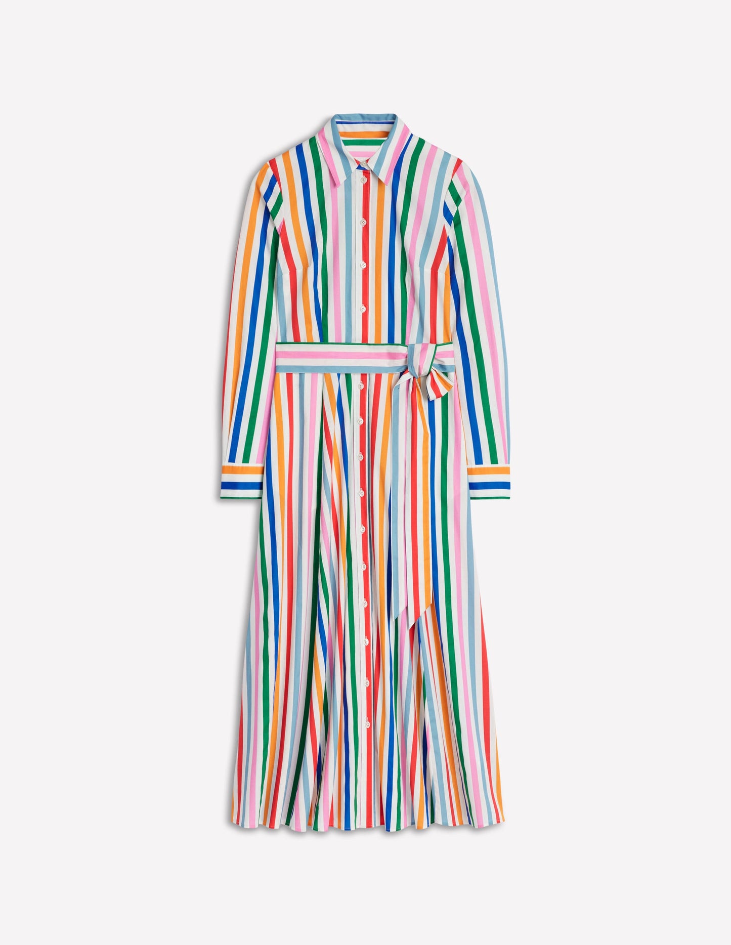 Amy Cotton Midi Shirt Dress-Mauve, Strawberry Tart Rainbow