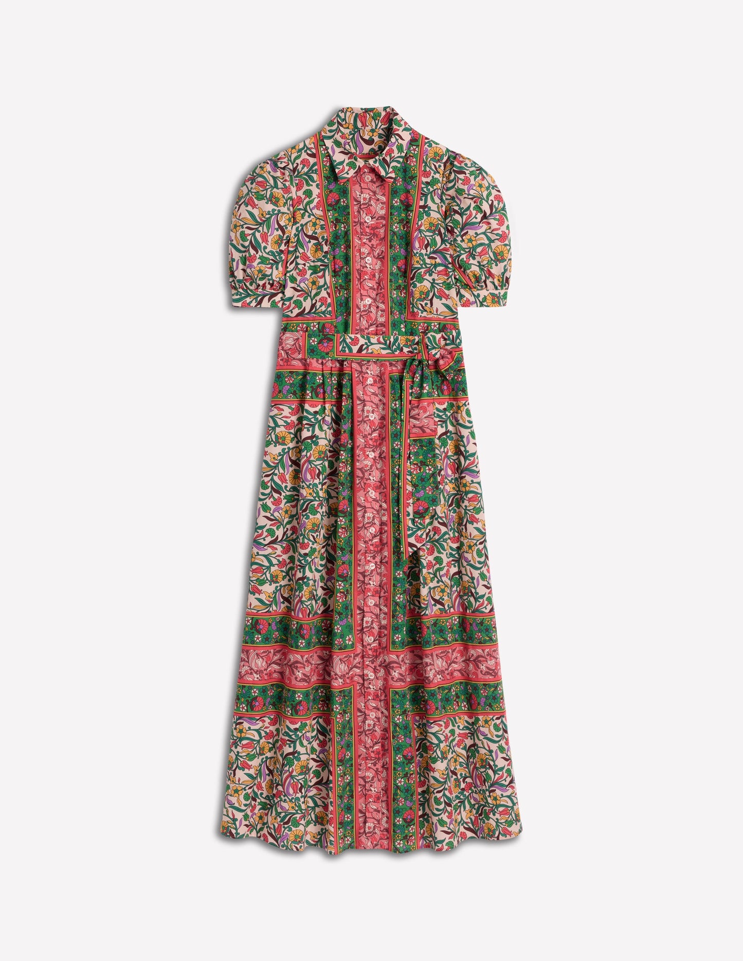 Alexa Maxi Shirt Dress-Multi, Enchanting Vine