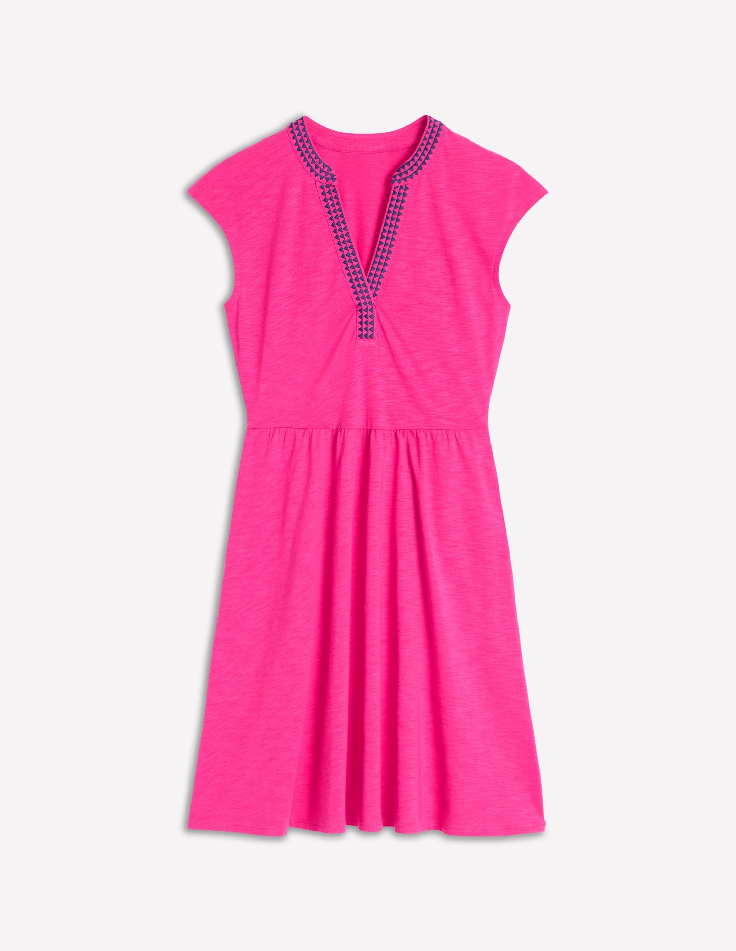 Chloe Embroidered Short Dress-Pink Peony