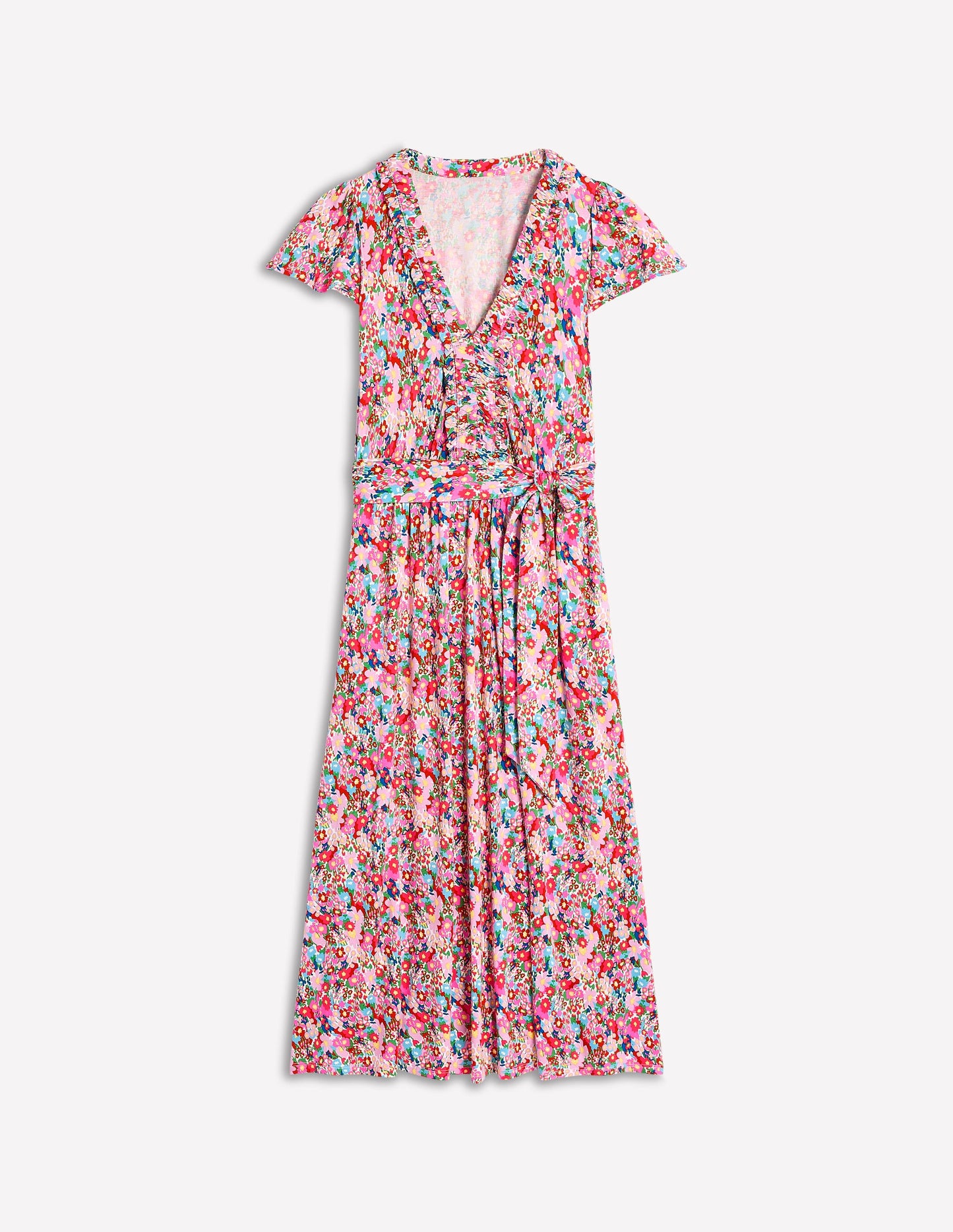 Nicola Jersey Tea Dress-Multi, Wildflower Garden
