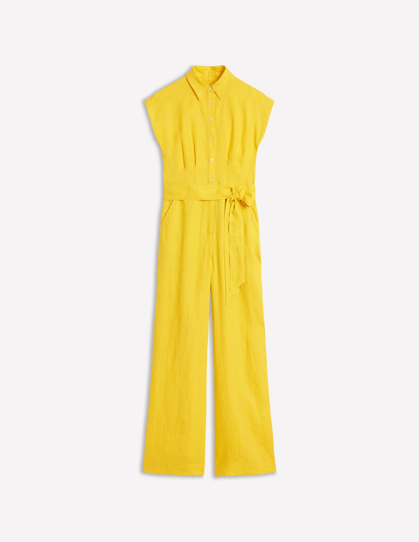 Colette Linen Jumpsuit-Pineapple Yellow