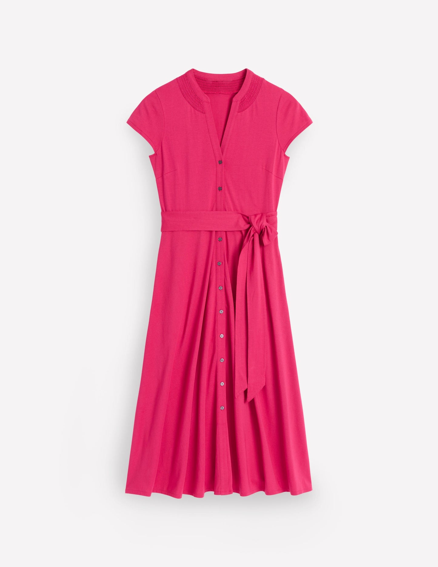 Sara Jersey Shirt Dress-Cherry Jam