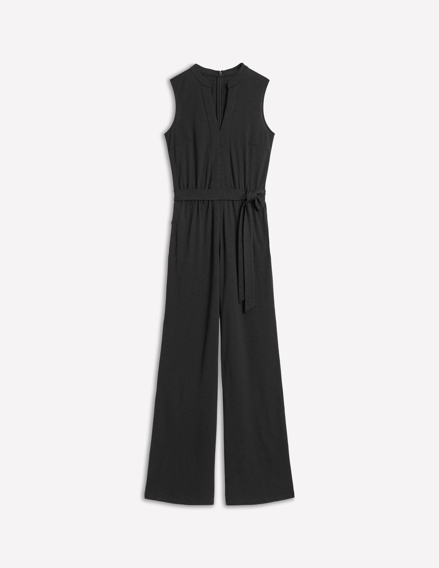 Naomi Notch Jersey Jumpsuit-Black