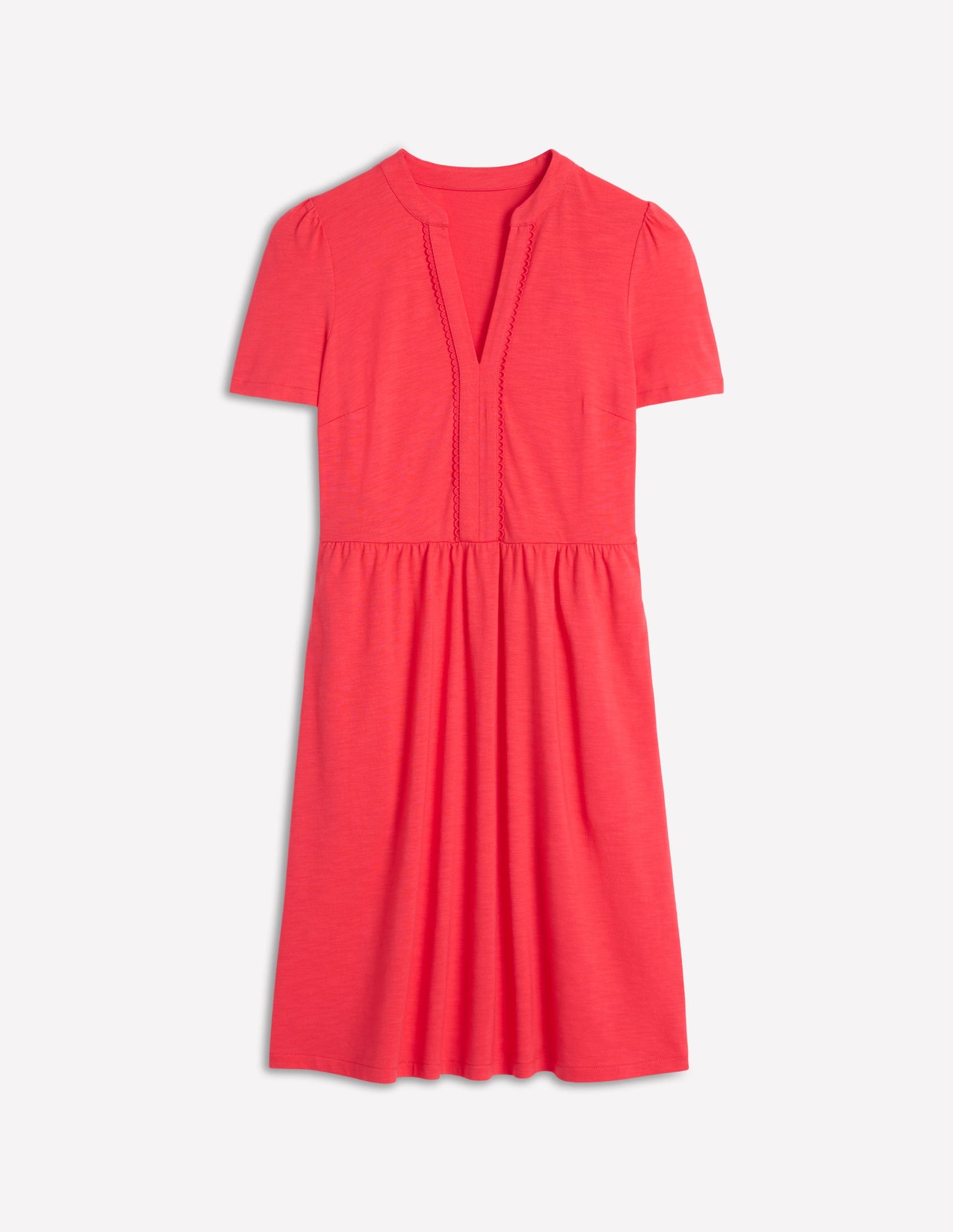 Naomi Short Jersey Dress-Strawberry Tart Red