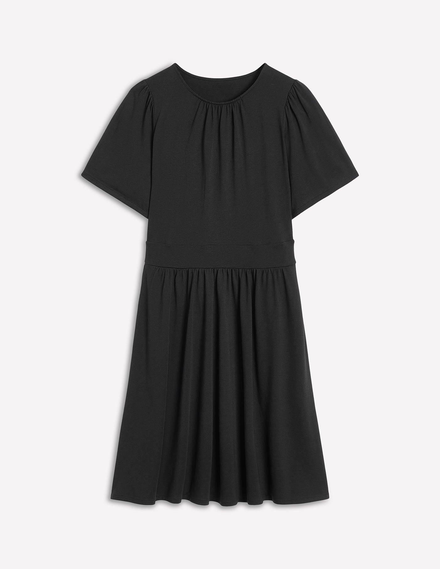 Louisa Short Jersey Dress-Black