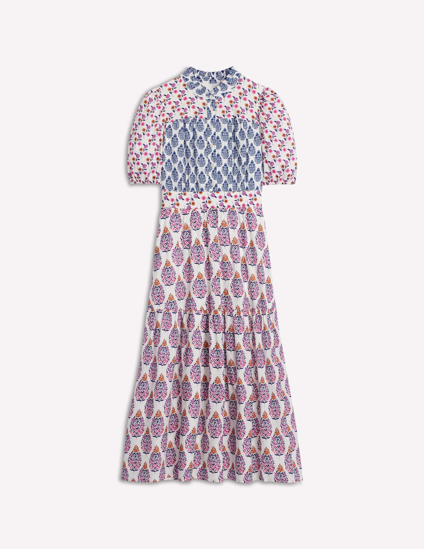 Beatrice Cotton Midi Dress-Multi, Wildflower Bouquet