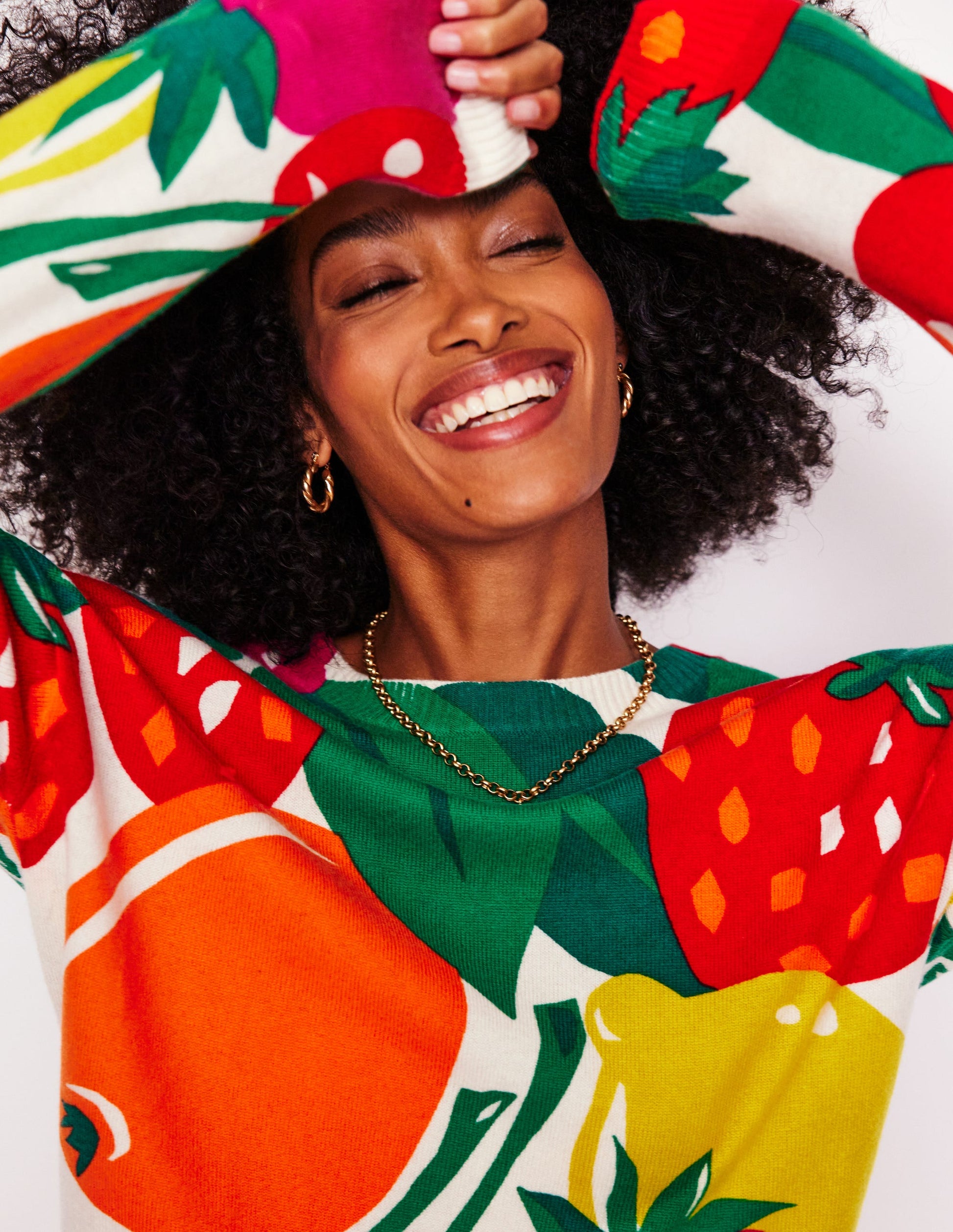 Lydia Cashmere Jumper-Multi, Summer Fruits-2