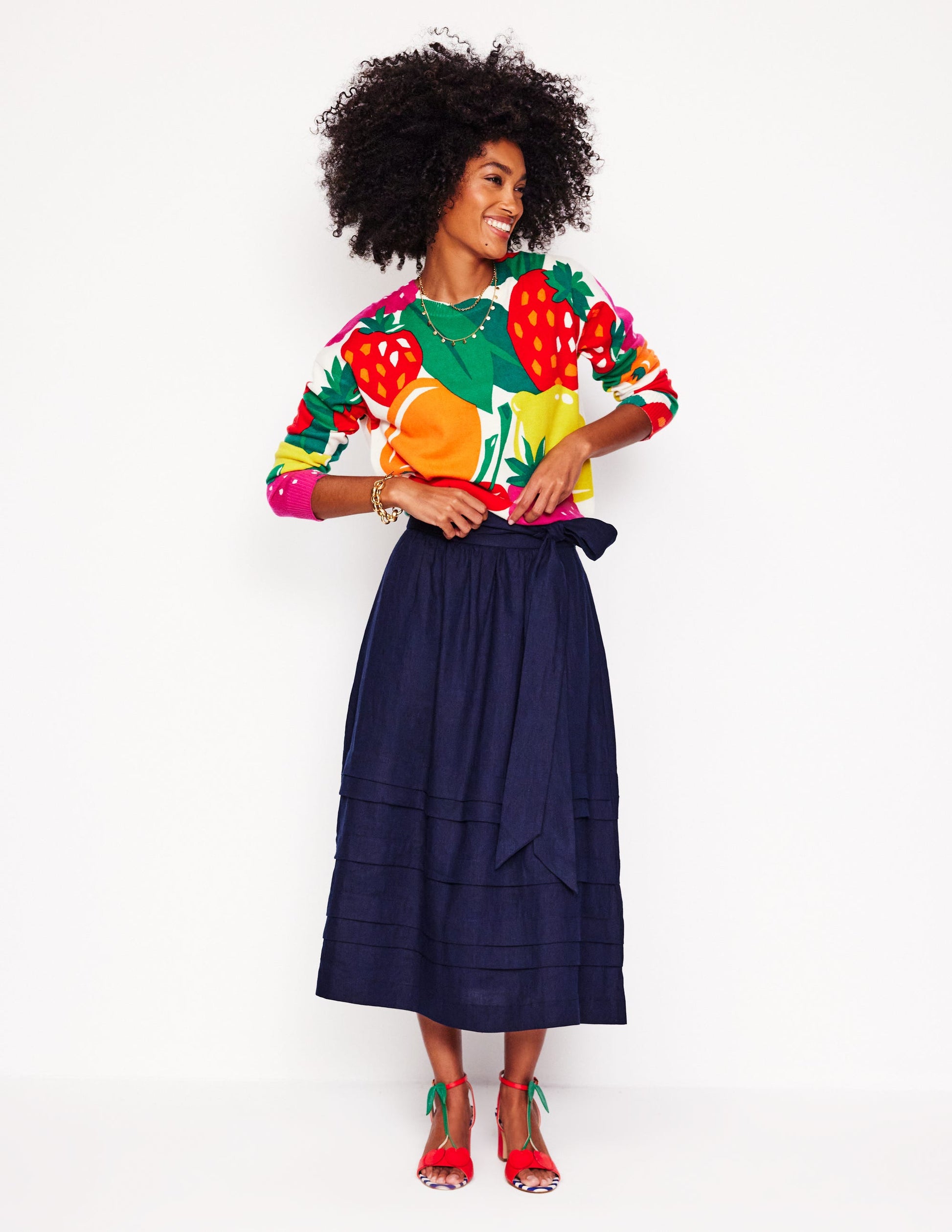 Lydia Cashmere Jumper-Multi, Summer Fruits-6