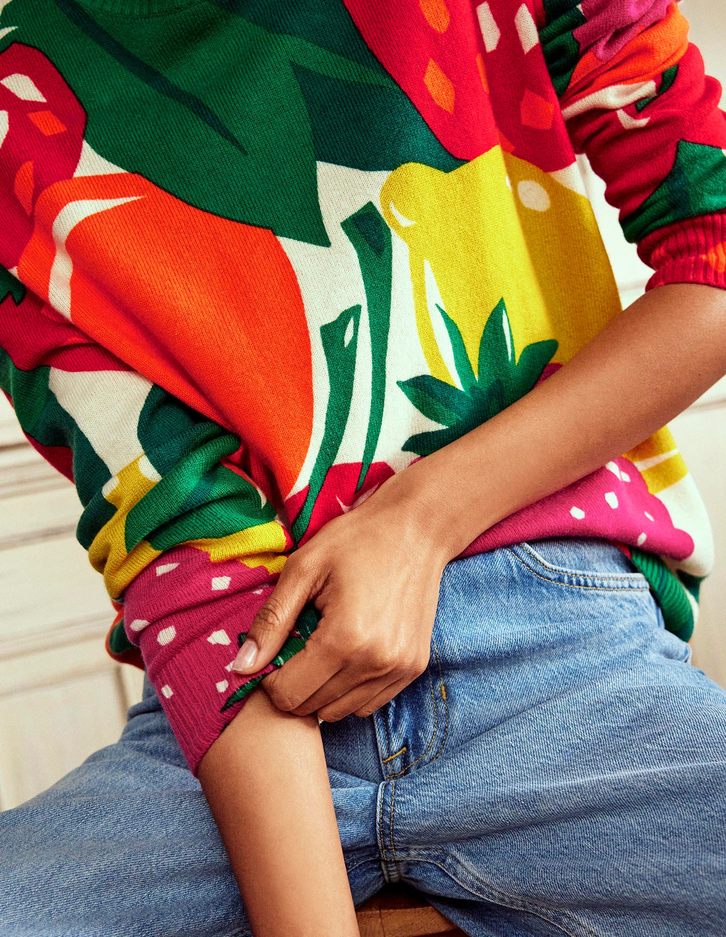 Lydia Cashmere Jumper-Multi, Summer Fruits-7