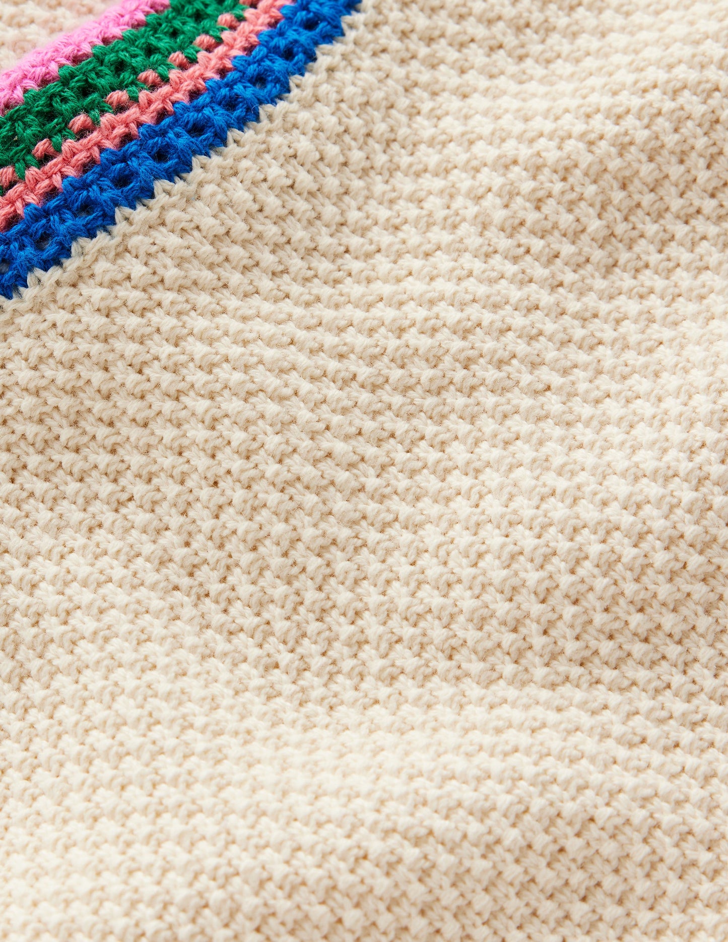 Callie Crochet Trim Jumper-Warm Ivory