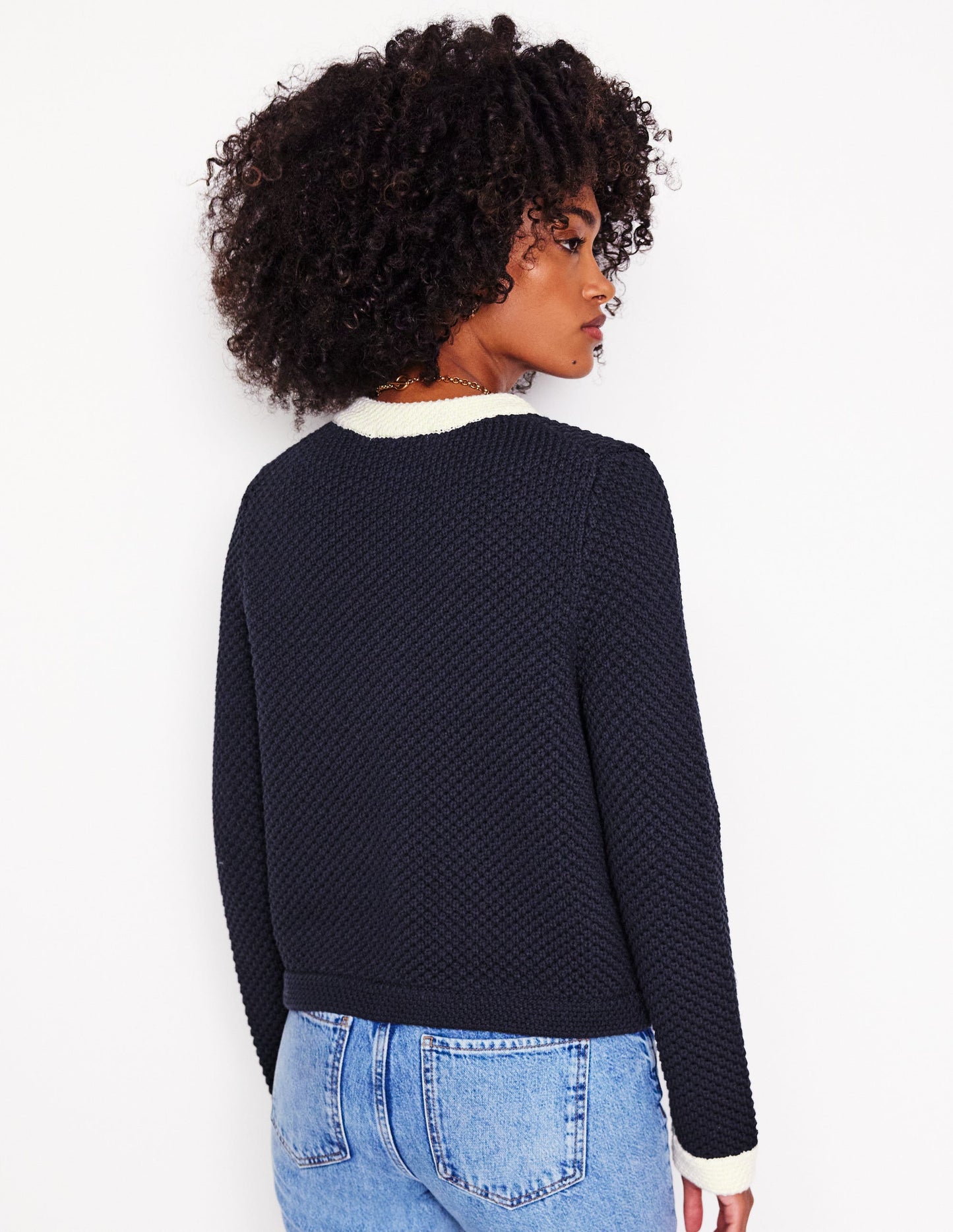 Libby Knitted Jacket-Navy