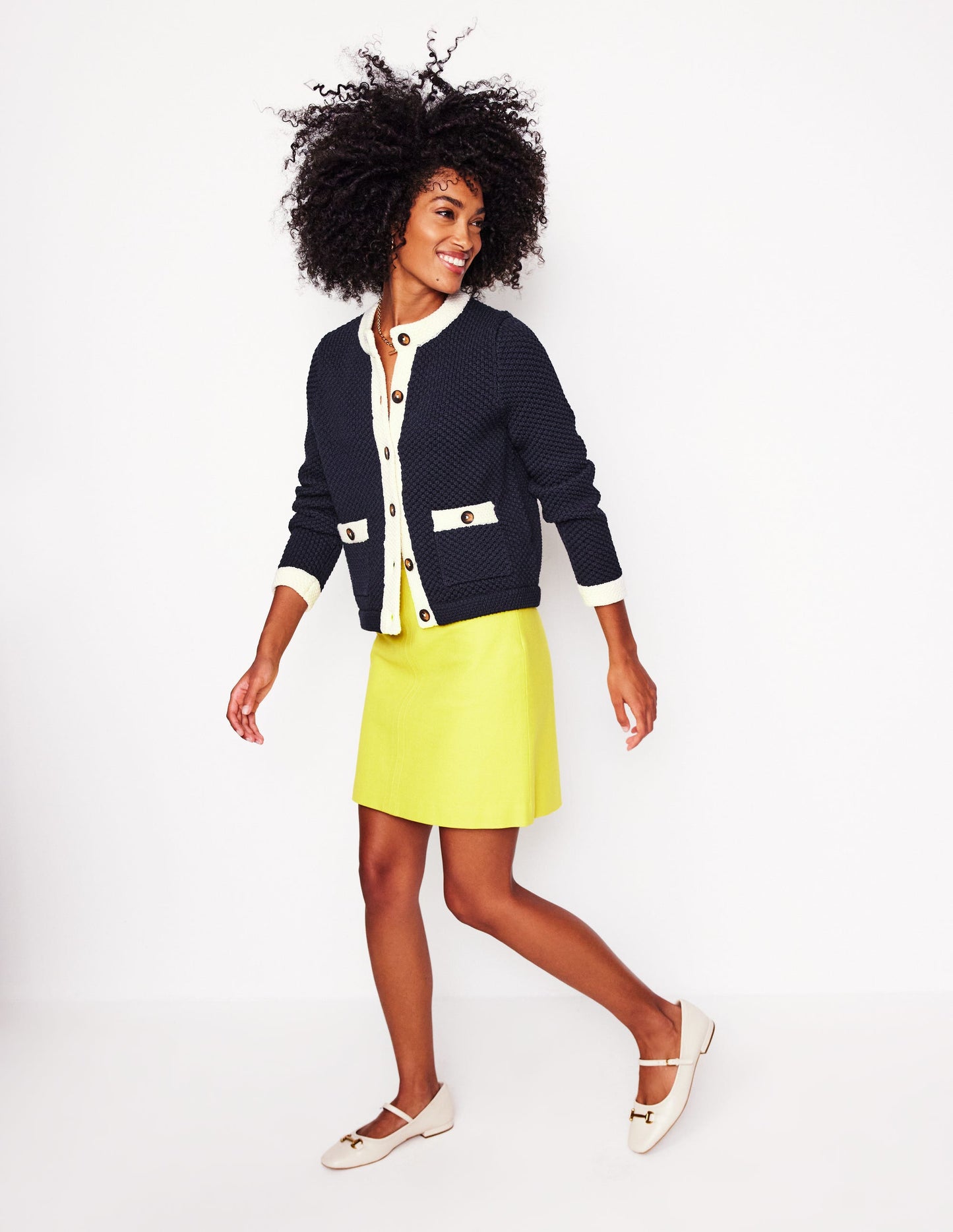 Libby Knitted Jacket-Navy