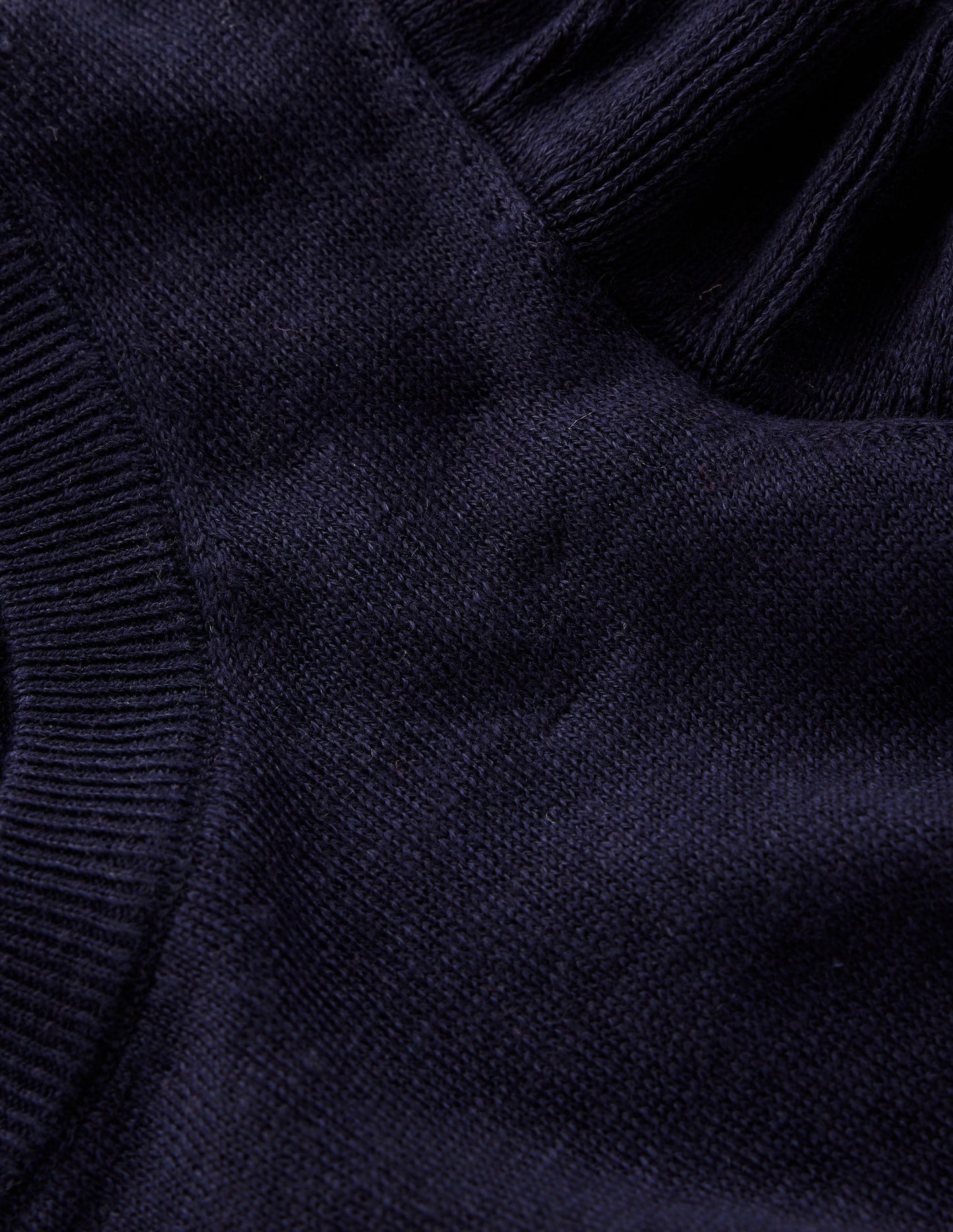 Josie Frilled Linen Tank-Navy