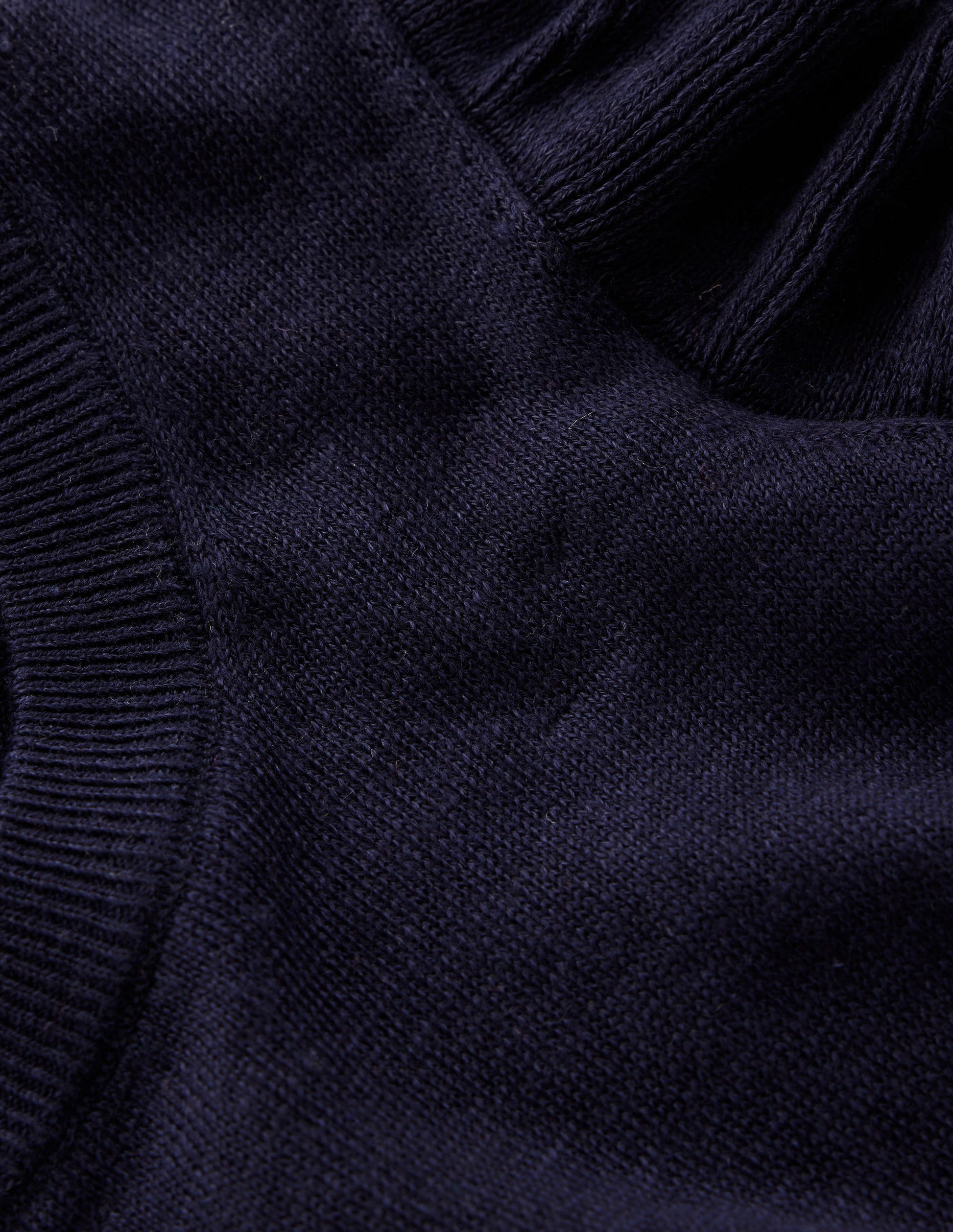 Josie Frilled Linen Tank-Navy-7