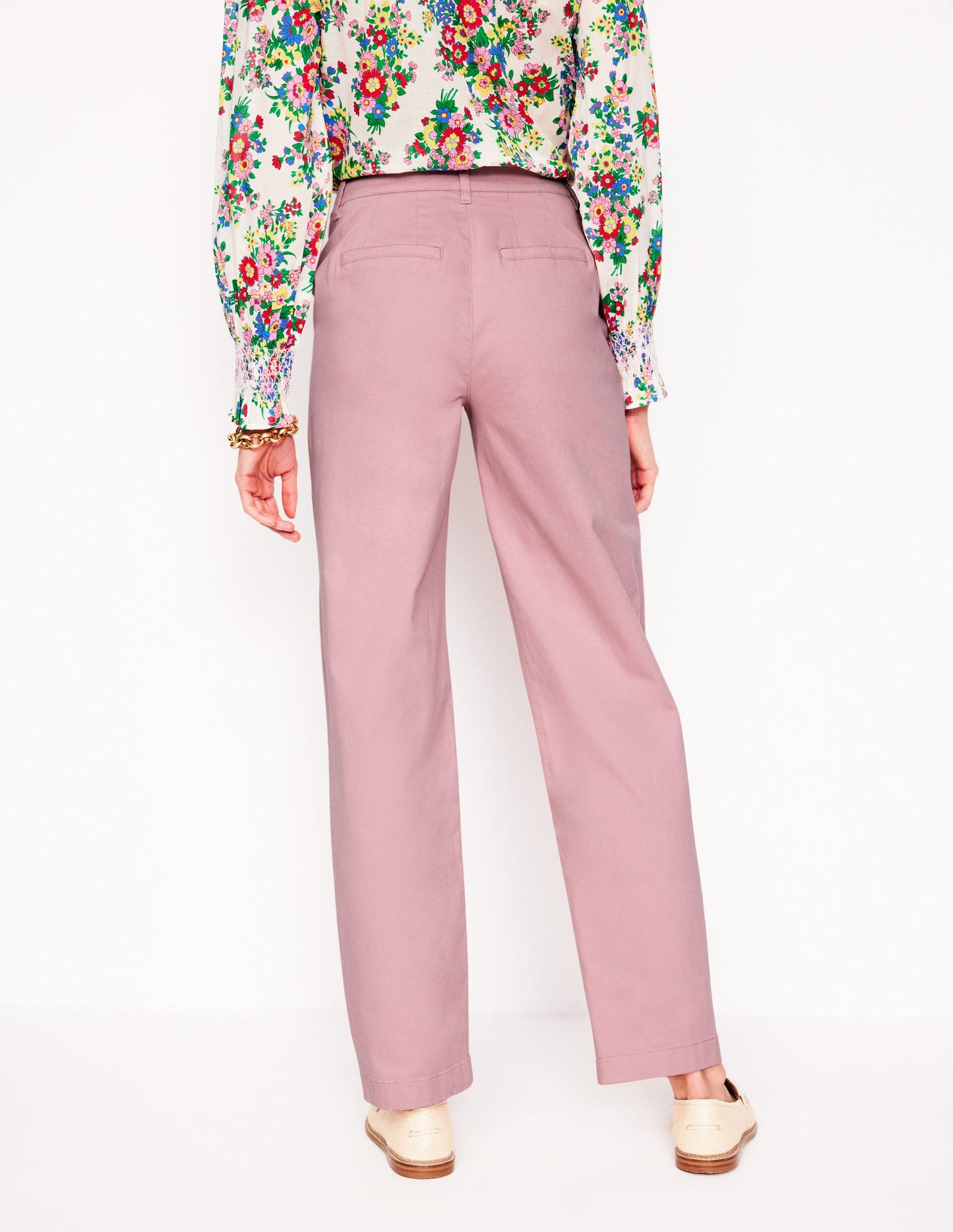 Barnsbury Chino Trousers-Almond Pink