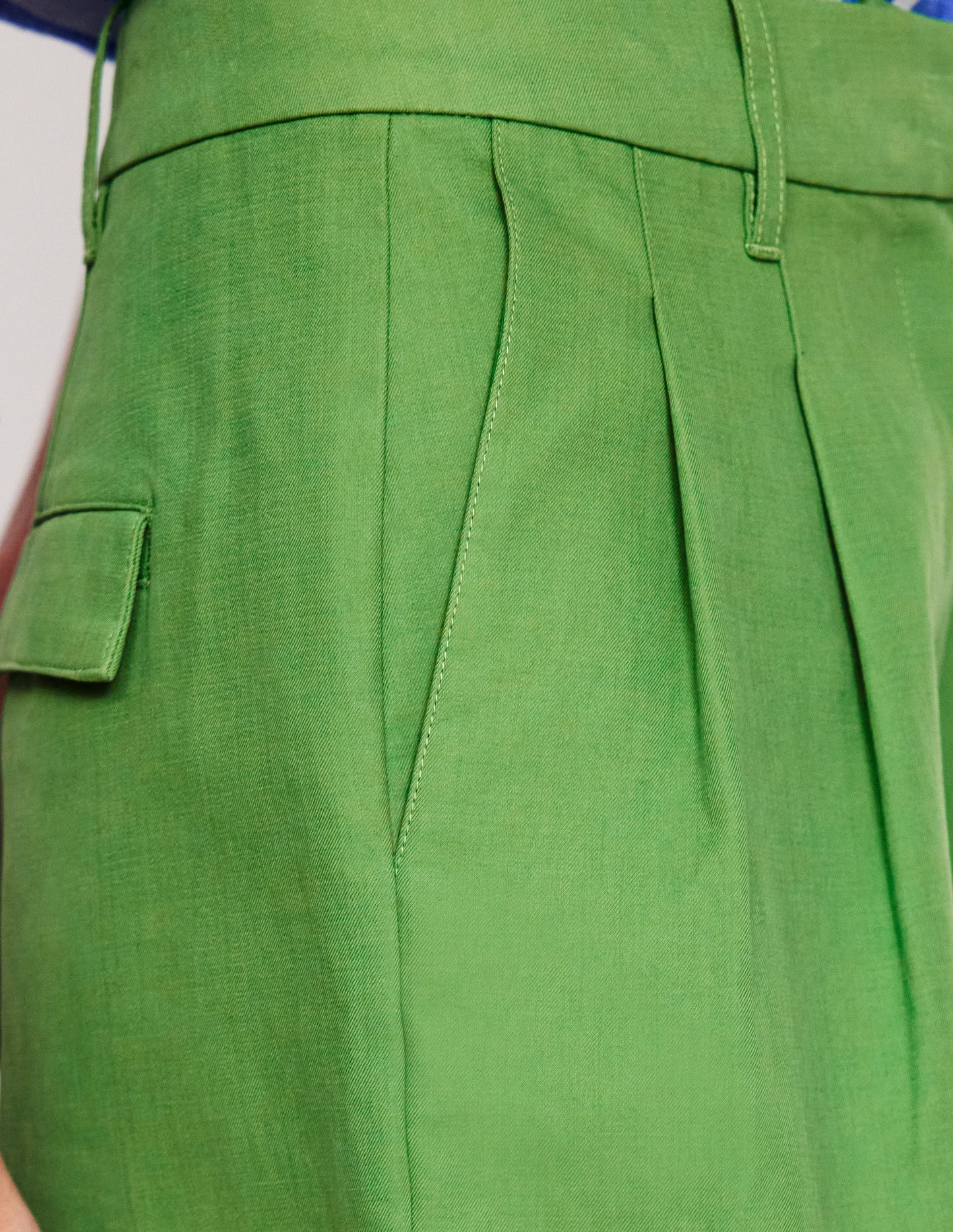Bloomsbury Cotton Trousers-Paradise Green