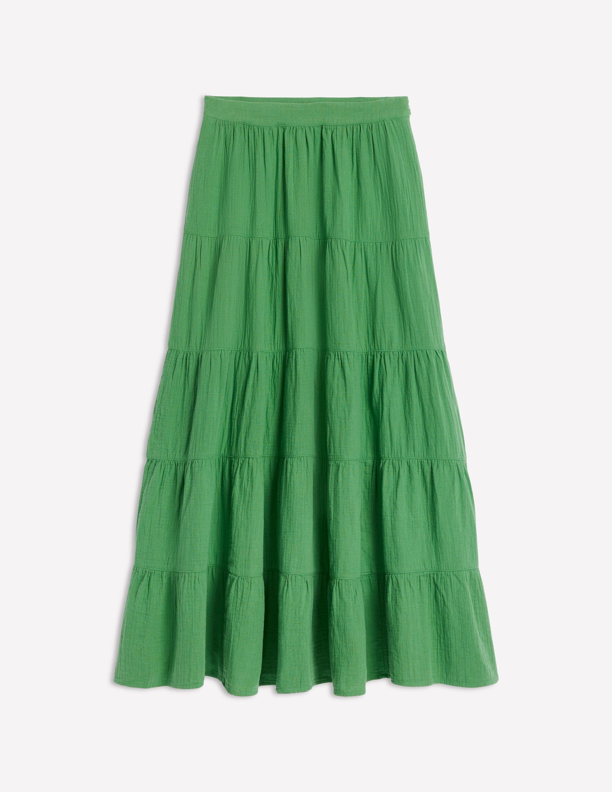Nadia Double Cloth Maxi Skirt-Paradise Green-5