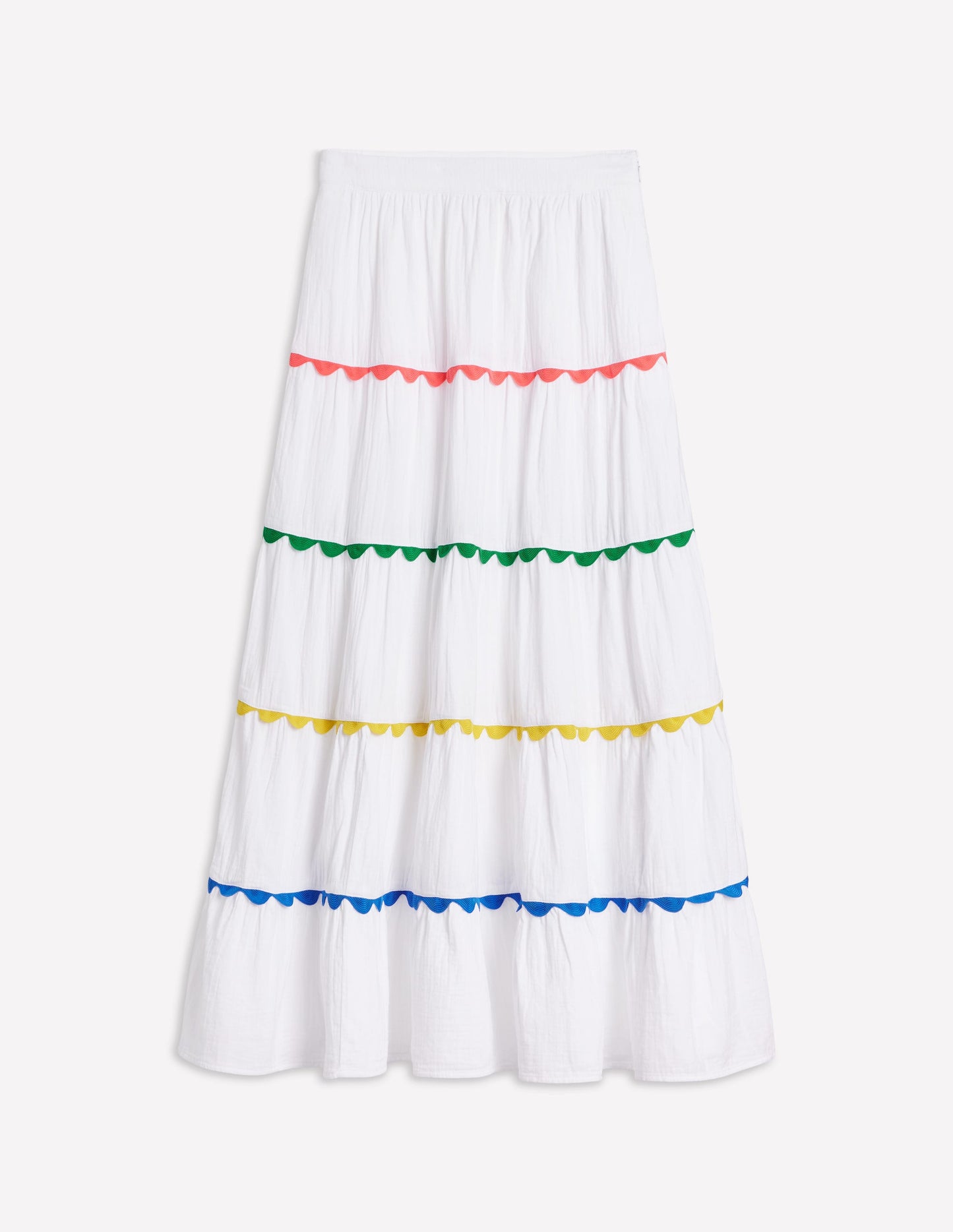 Nadia Double Cloth Maxi Skirt-White