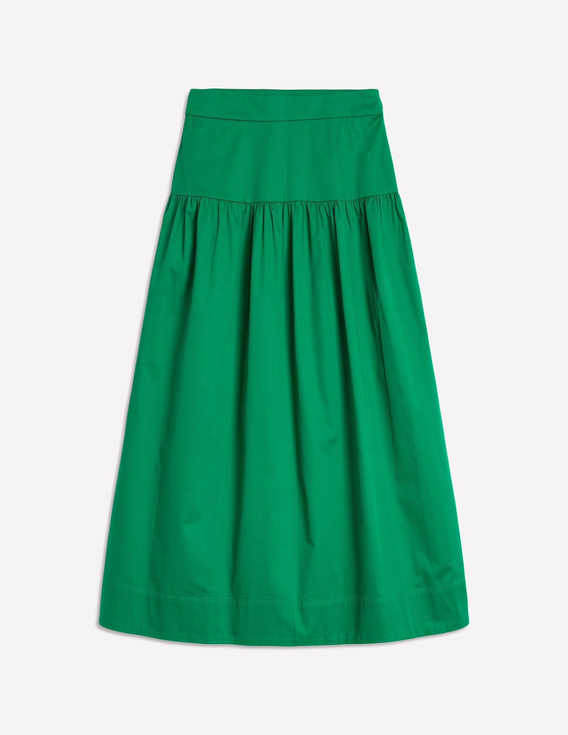 Yoke Detail Maxi Skirt-Rich Emerald-5