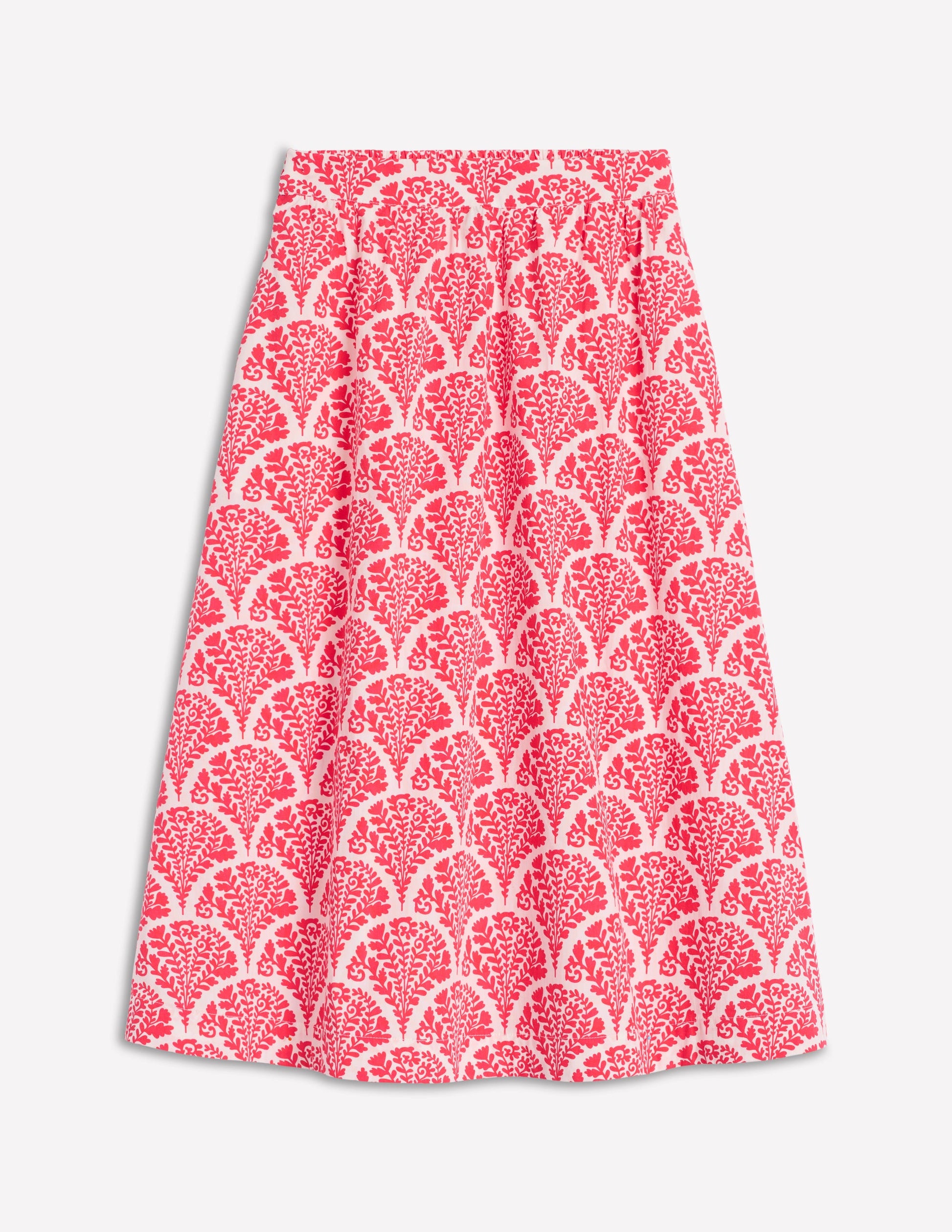 Hattie Poplin Midi Skirt-Jam Red, Blossomy-5
